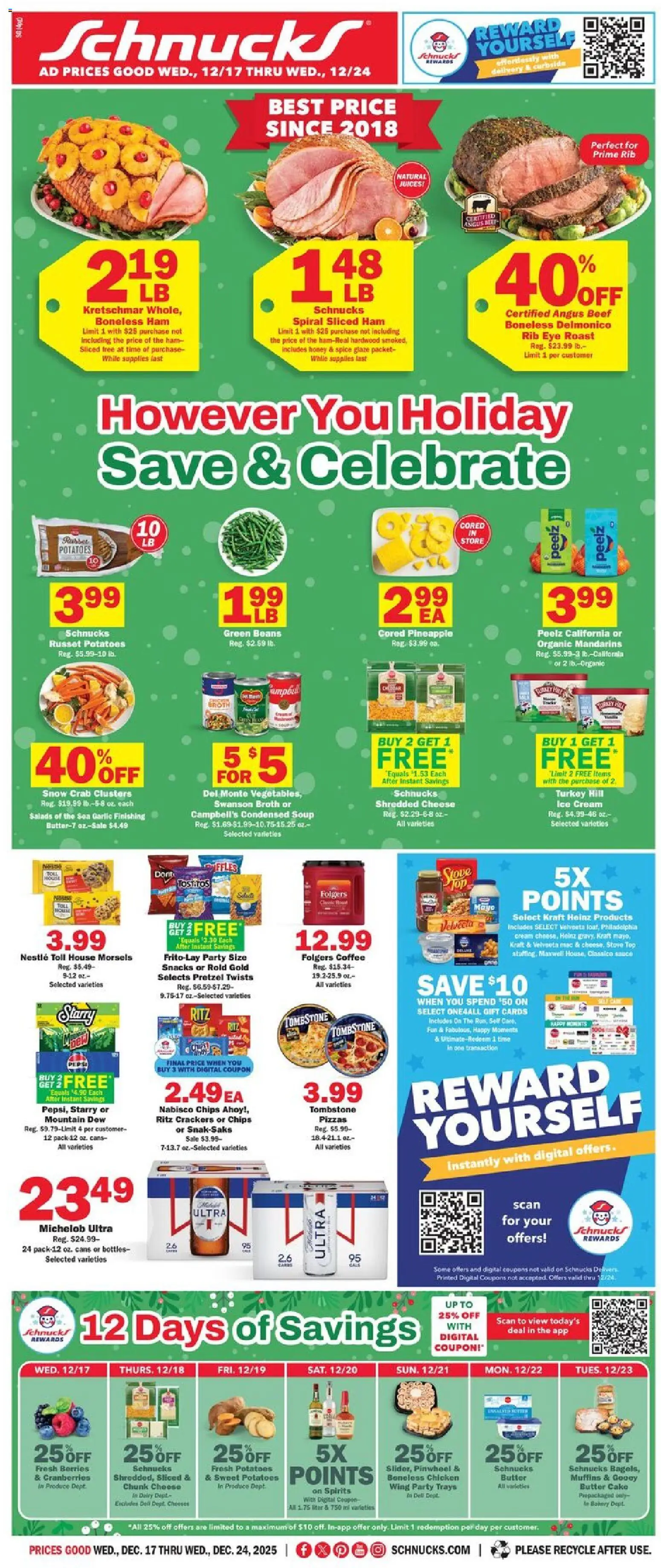 Schnucks Weekly Print Ad - MO - page 1- valid from 12/17/2025