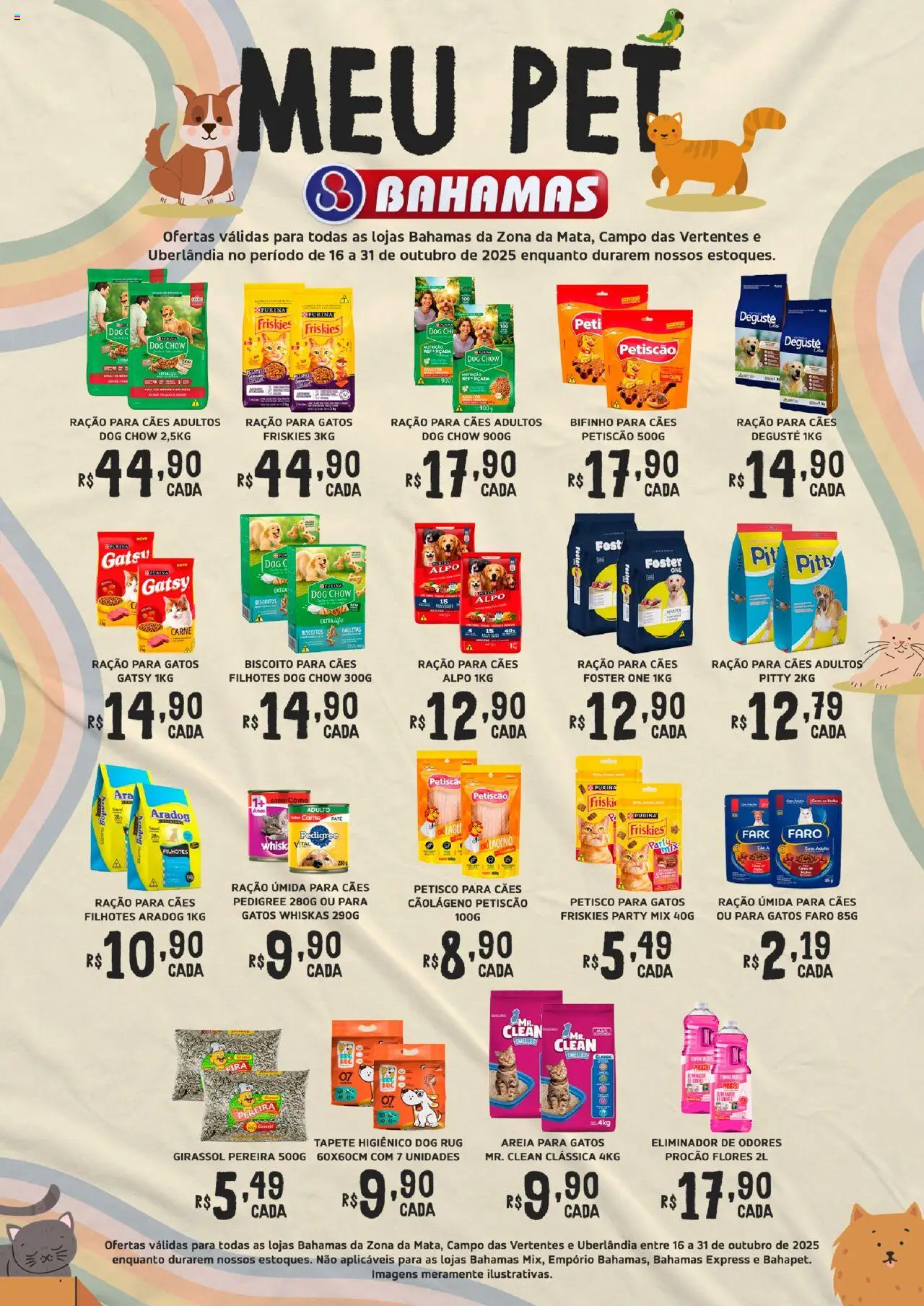 Bahamas Supermercados - Ofertas Meu Pet - página 1- válido a partir de 16/10/2025
