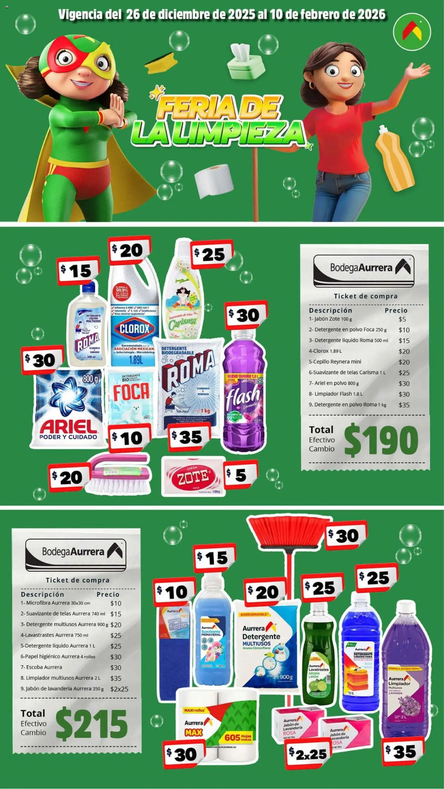 Bodega Aurrerá folleto Feria de la limpieza - página 1- válido desde 26/12/2025
