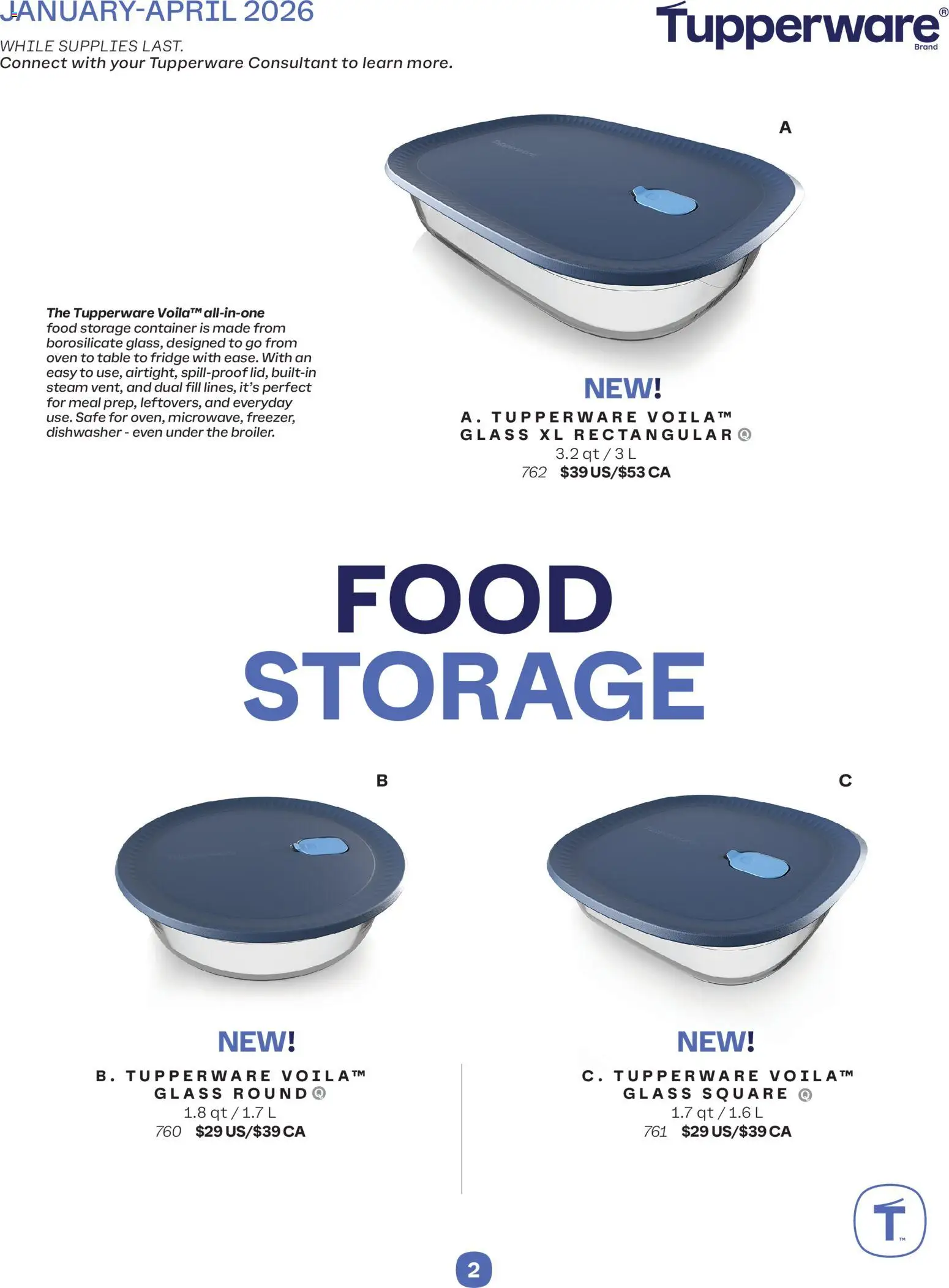 Tupperware flyer - page 2- valid from Jan 1, 2026