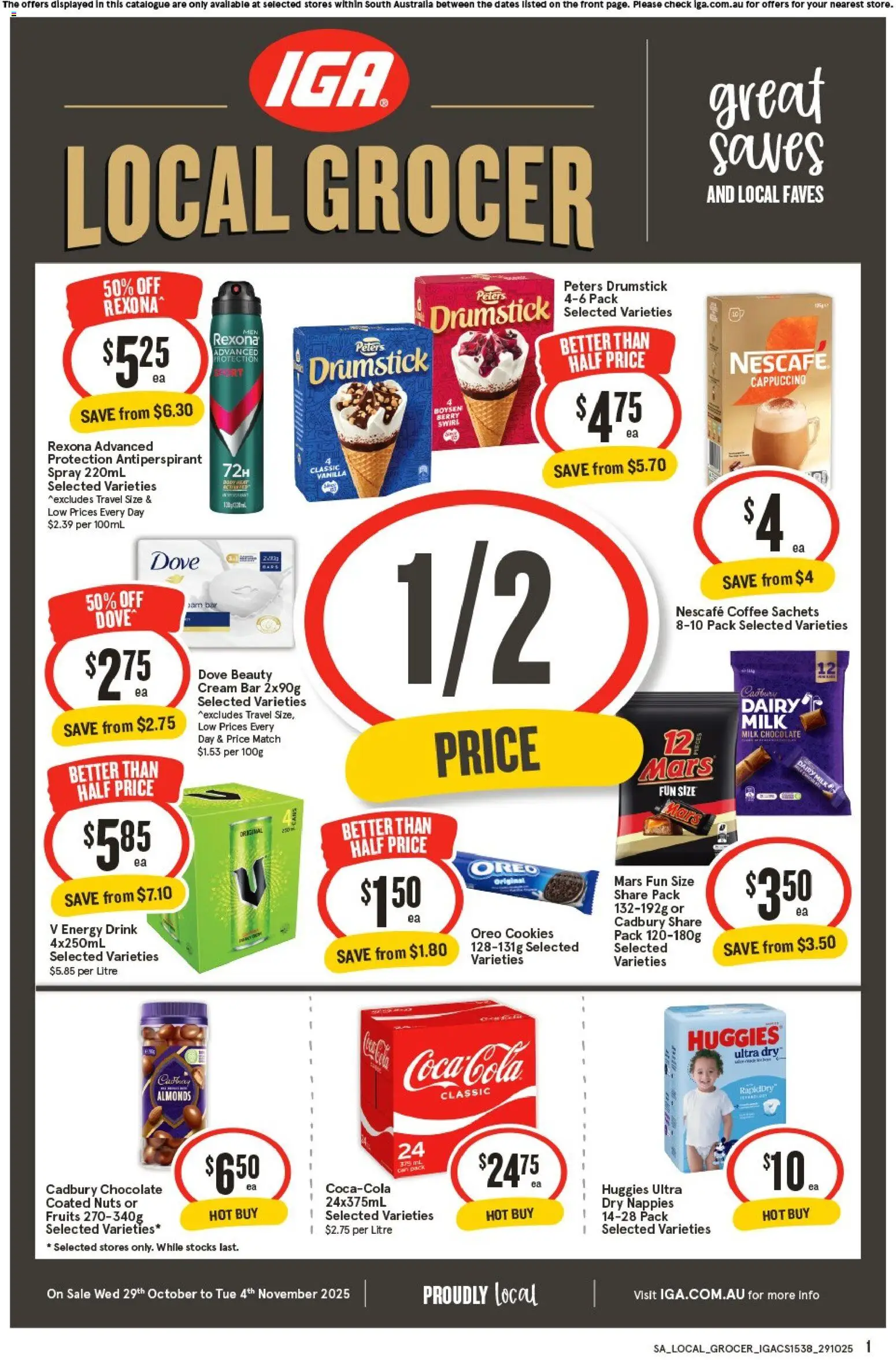 IGA Local Grocer SA - page 1- valid from 29/10/2025