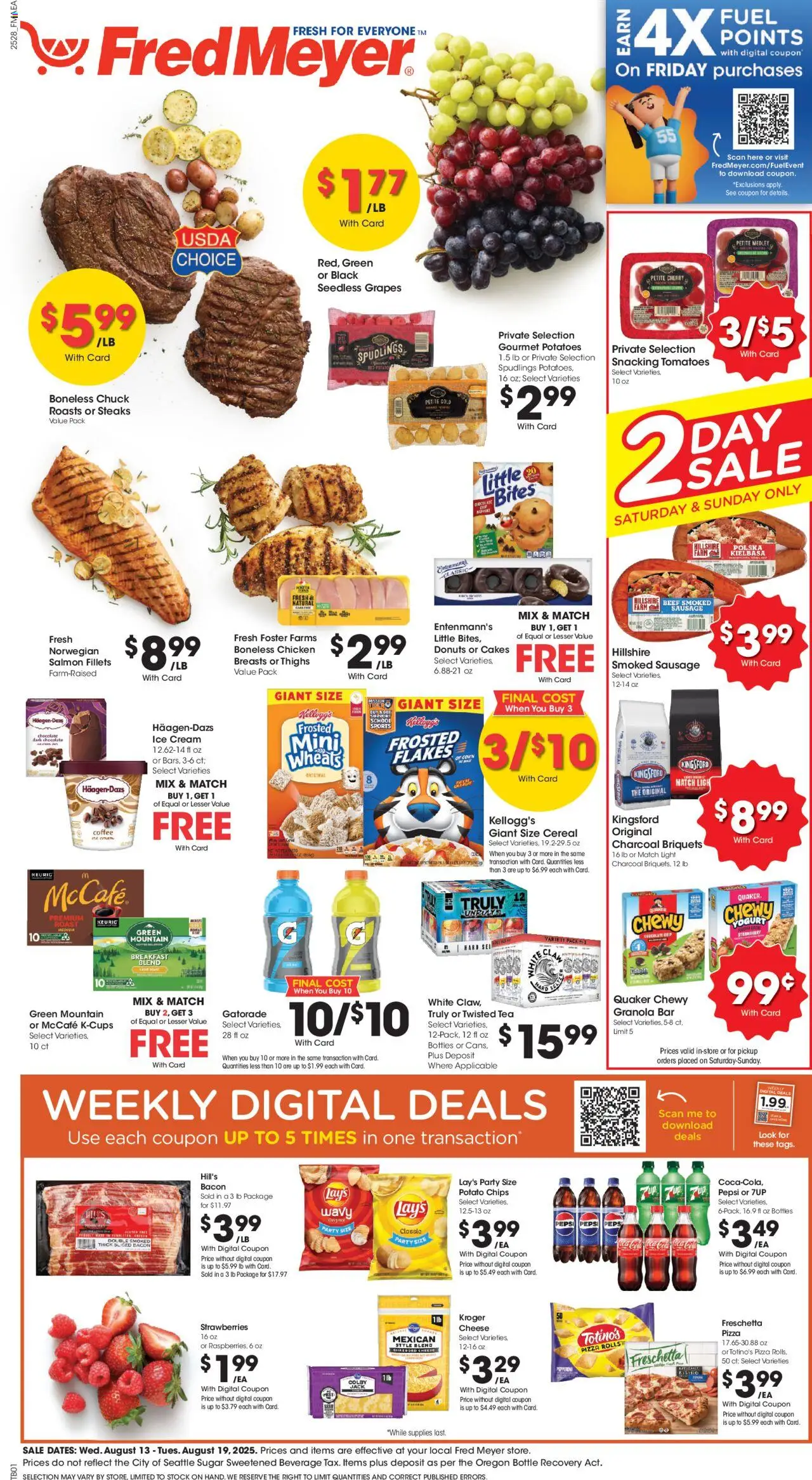 Fred Meyer Weekly Ad - page 1- valid from 08/13/2025