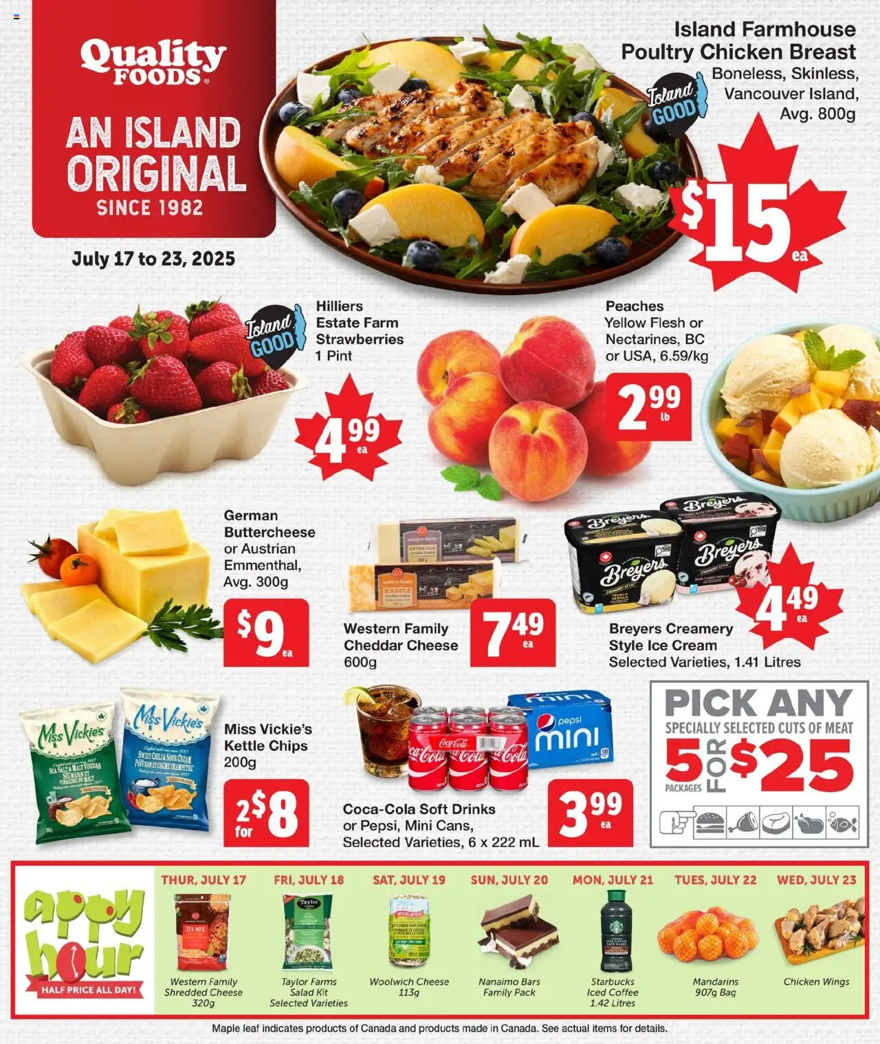 Quality Foods weekly flyer / circulaire - page 1- valid from Jul 17, 2025