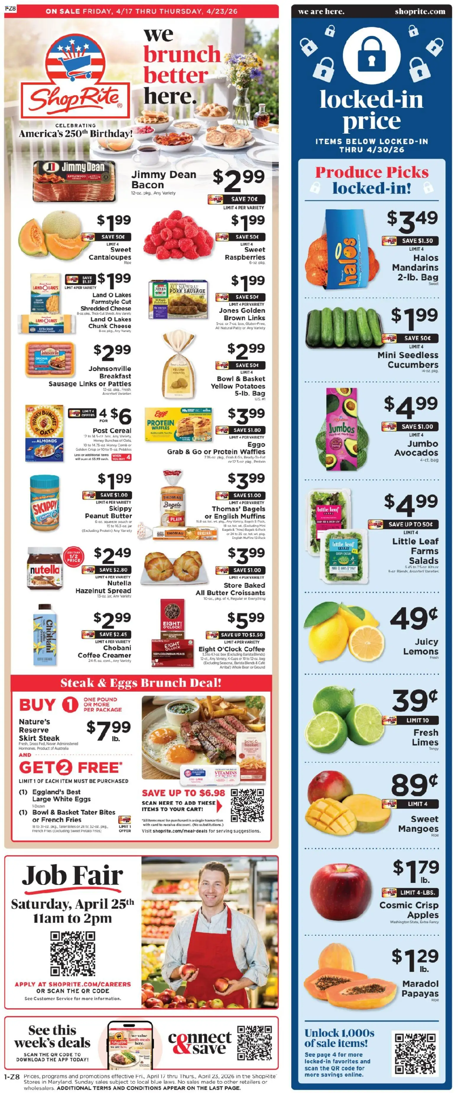 ShopRite Weekly Ad - page 1- valid from 04/17/2026