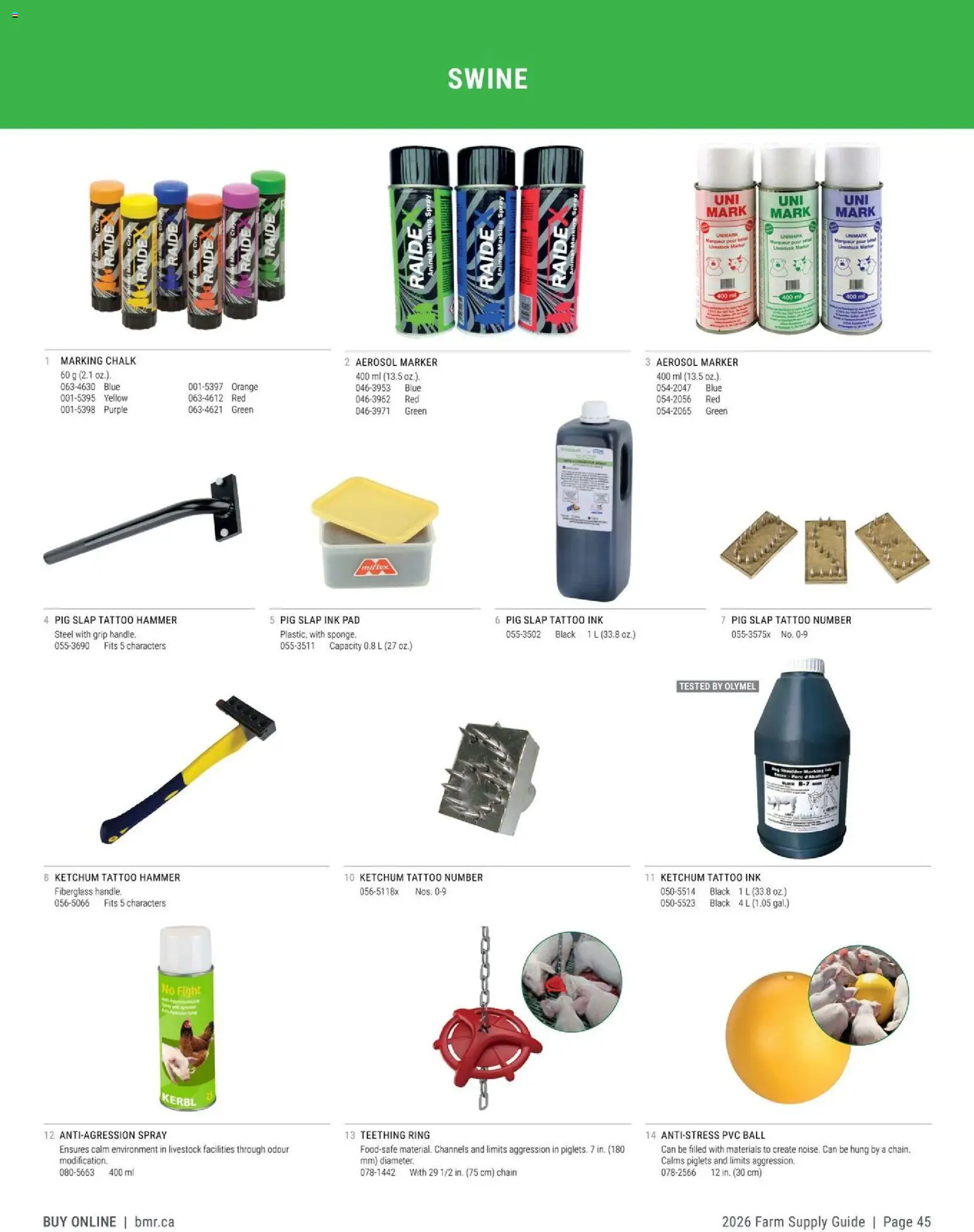 BMR - Agrizone - 2026 Farm Supply Guide - page 45- valid from Jan 9, 2026