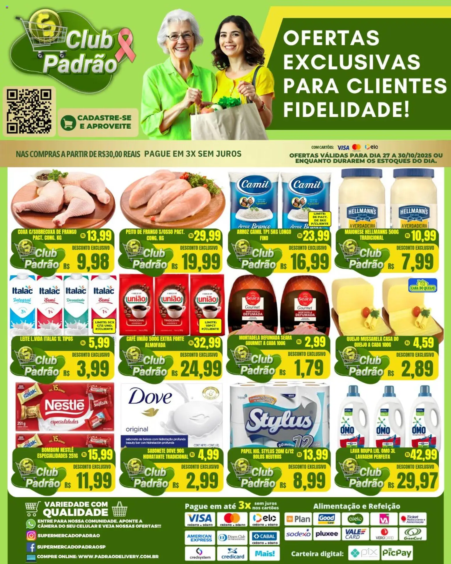 Supermercado Padrão - Ofertas Club - página 1- válido a partir de 27/10/2025
