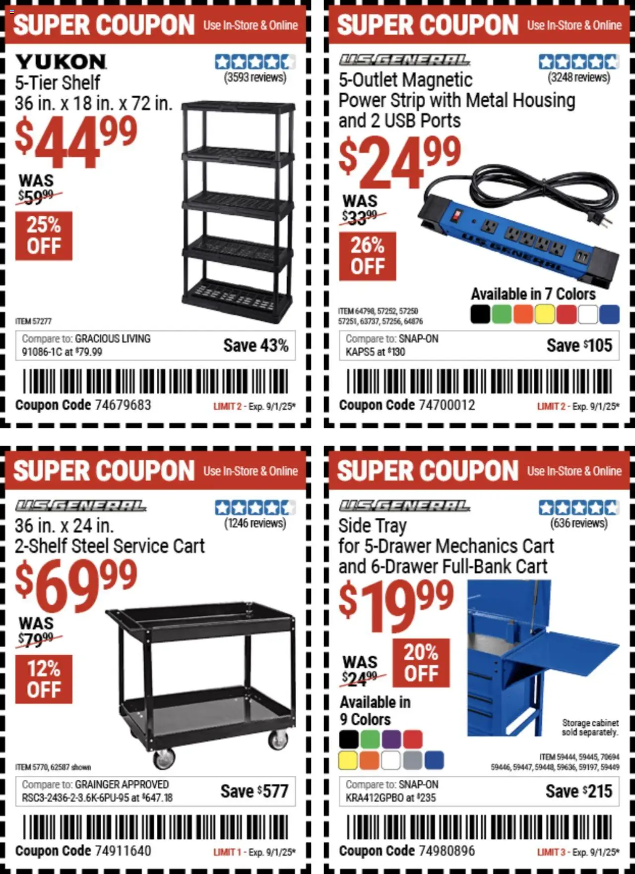Harbor Freight Summer Coupons - page 1- valid from 08/18/2025