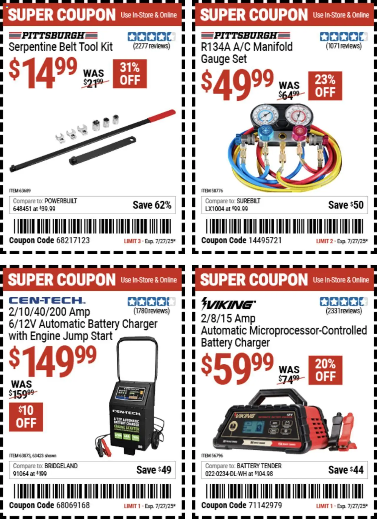 Harbor Freight Weekly Ad - page 14- valid from 07/14/2025