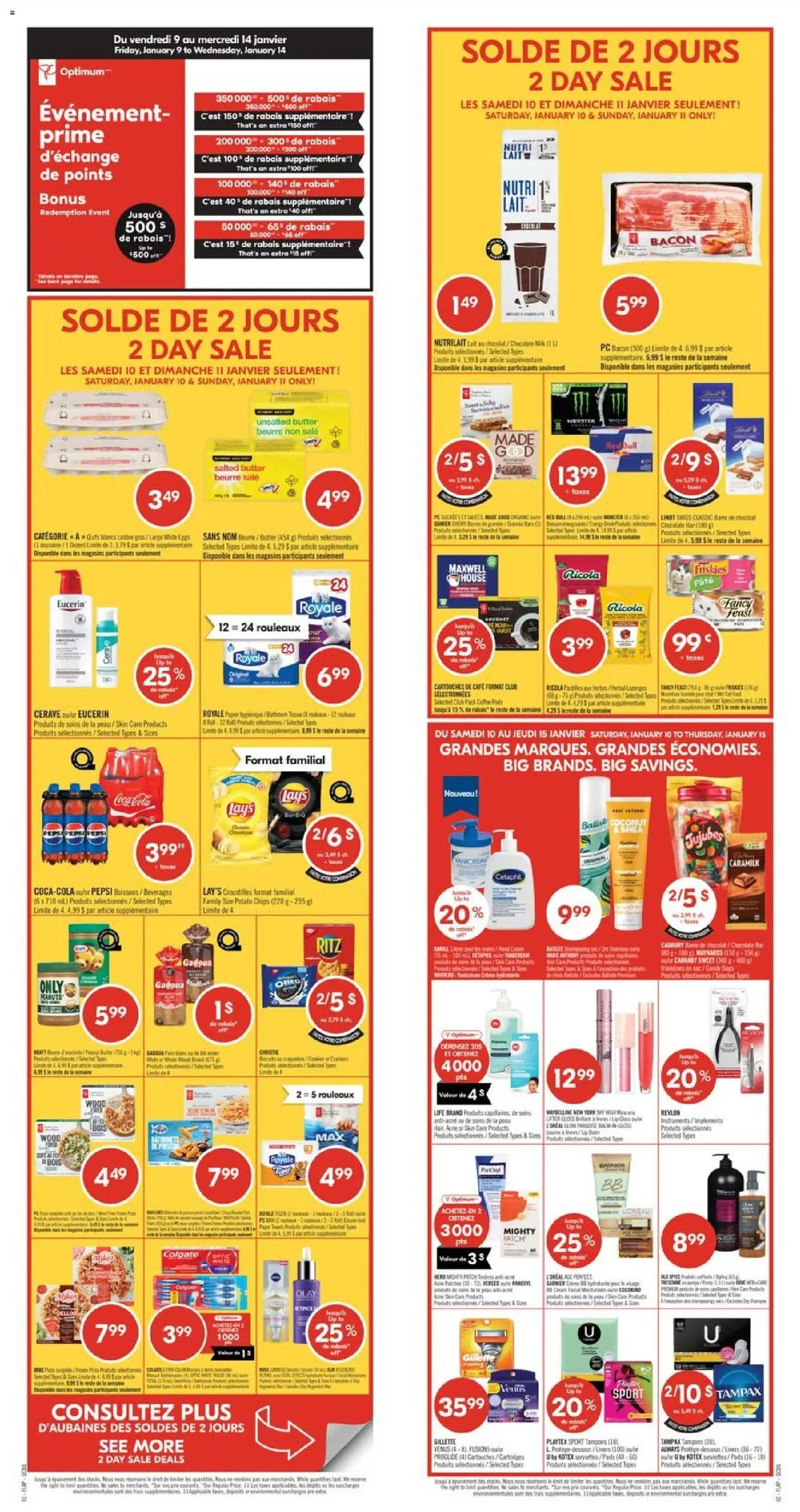 Pharmaprix weekly flyer / circulaire - page 1- valid from Jan 9, 2026