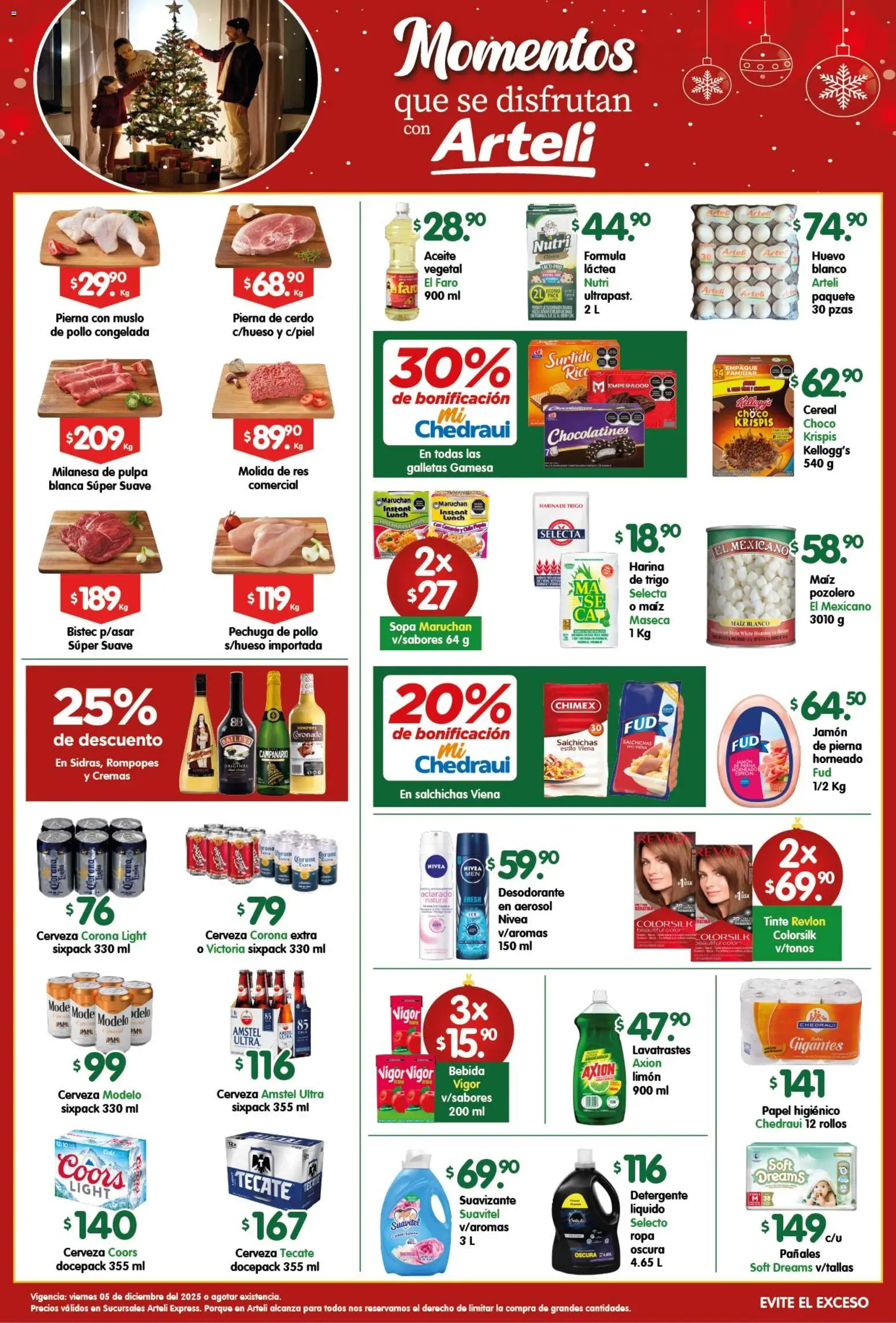 Arteli folleto Express - página 1- válido desde 05/12/2025
