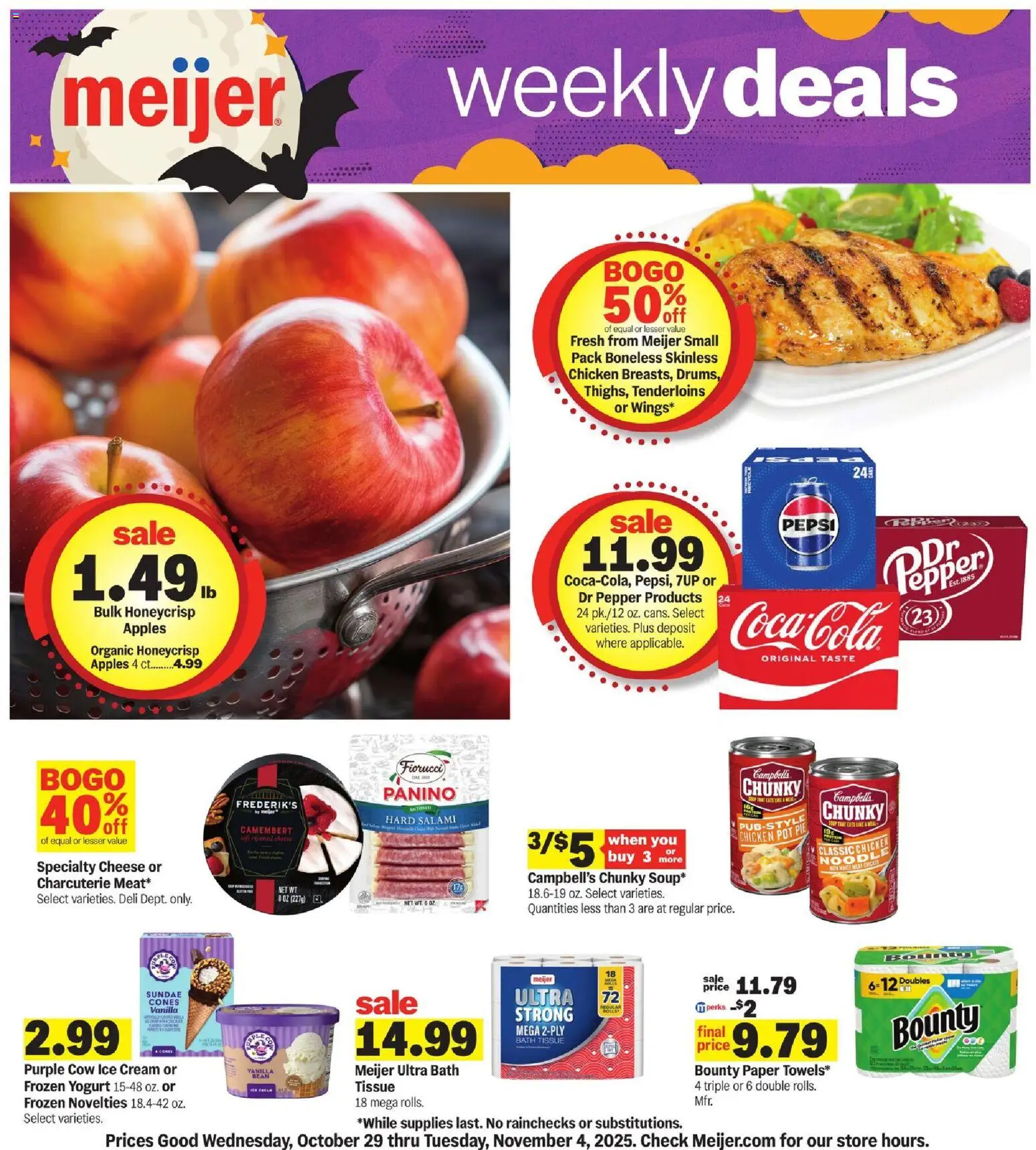 Meijer Weekly Ad - MI - page 1- valid from 10/29/2025