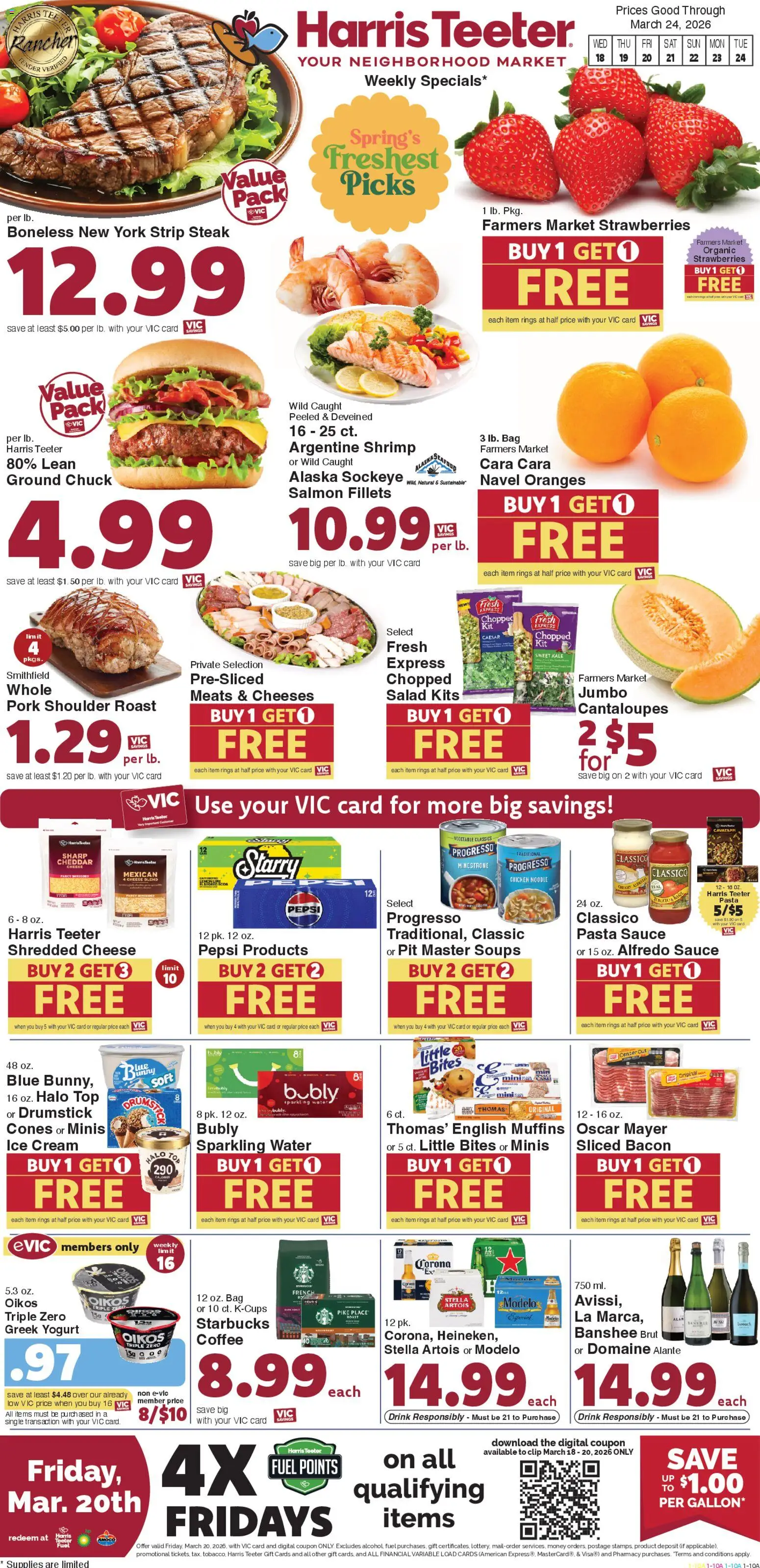 Harris Teeter Weekly Ad - page 1- valid from 03/18/2026