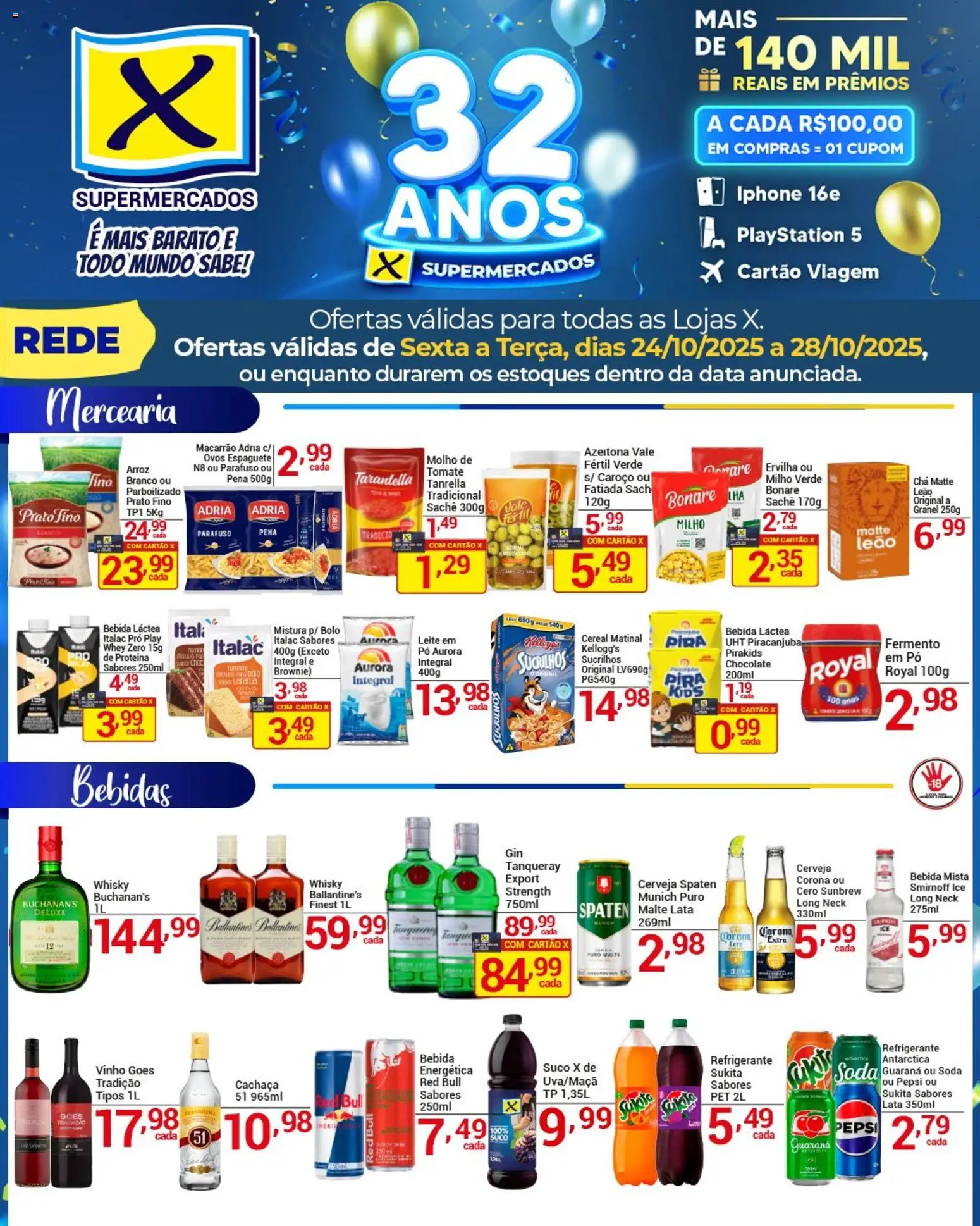 X Supermercados - Ofertas da semana - página 1- válido a partir de 24/10/2025
