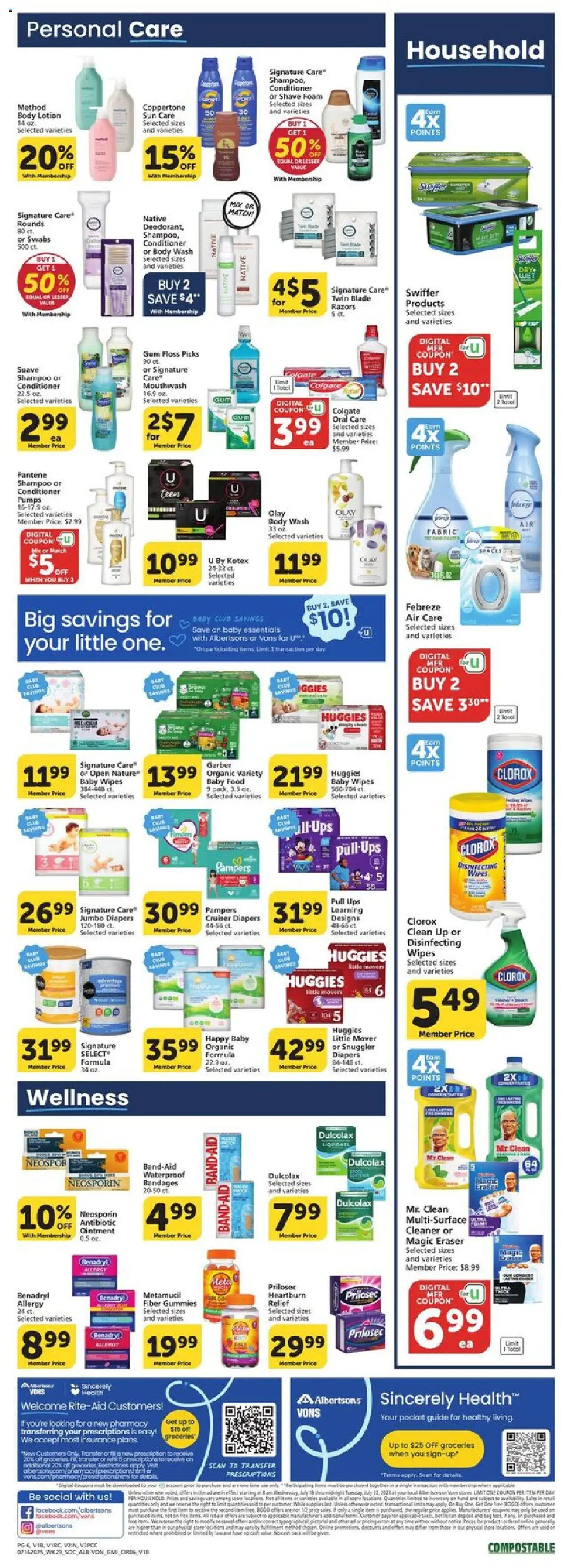 Vons Weekly Ad - page 5- valid from 07/16/2025