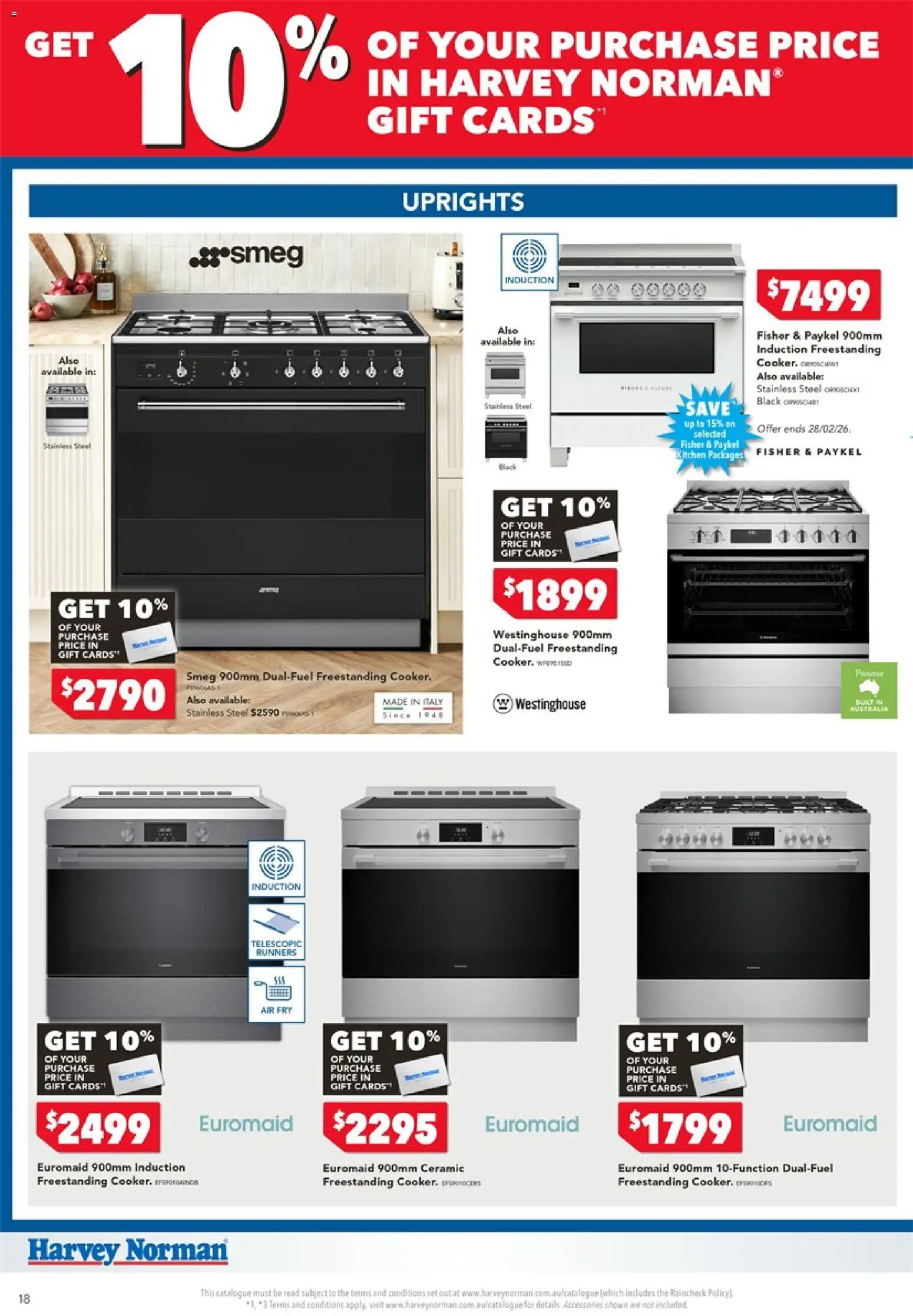 Harvey Norman Cooking Gift Card - page 18- valid from 20/02/2026