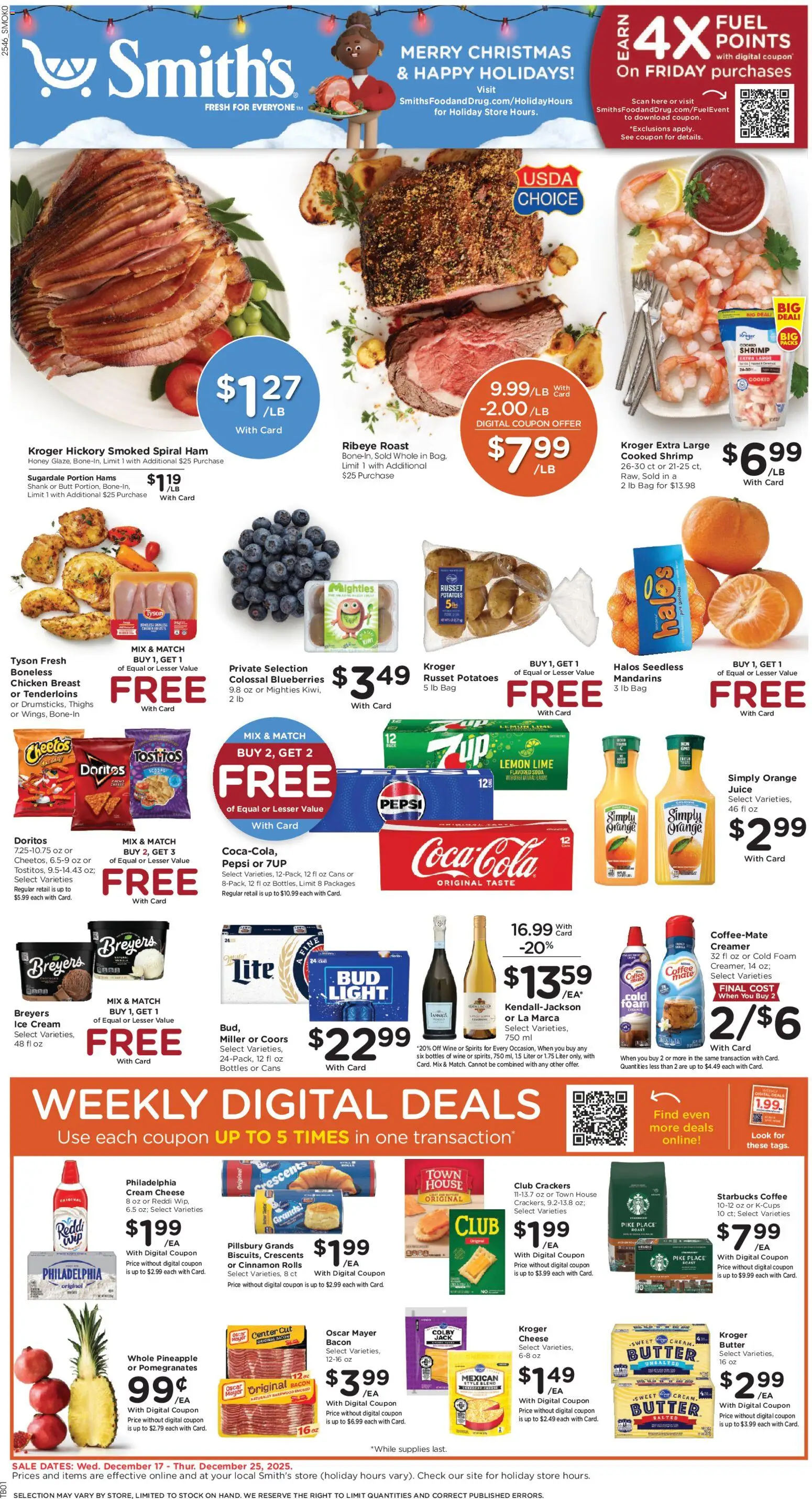 Smith's Weekly Ad - WY - page 1- valid from 12/17/2025