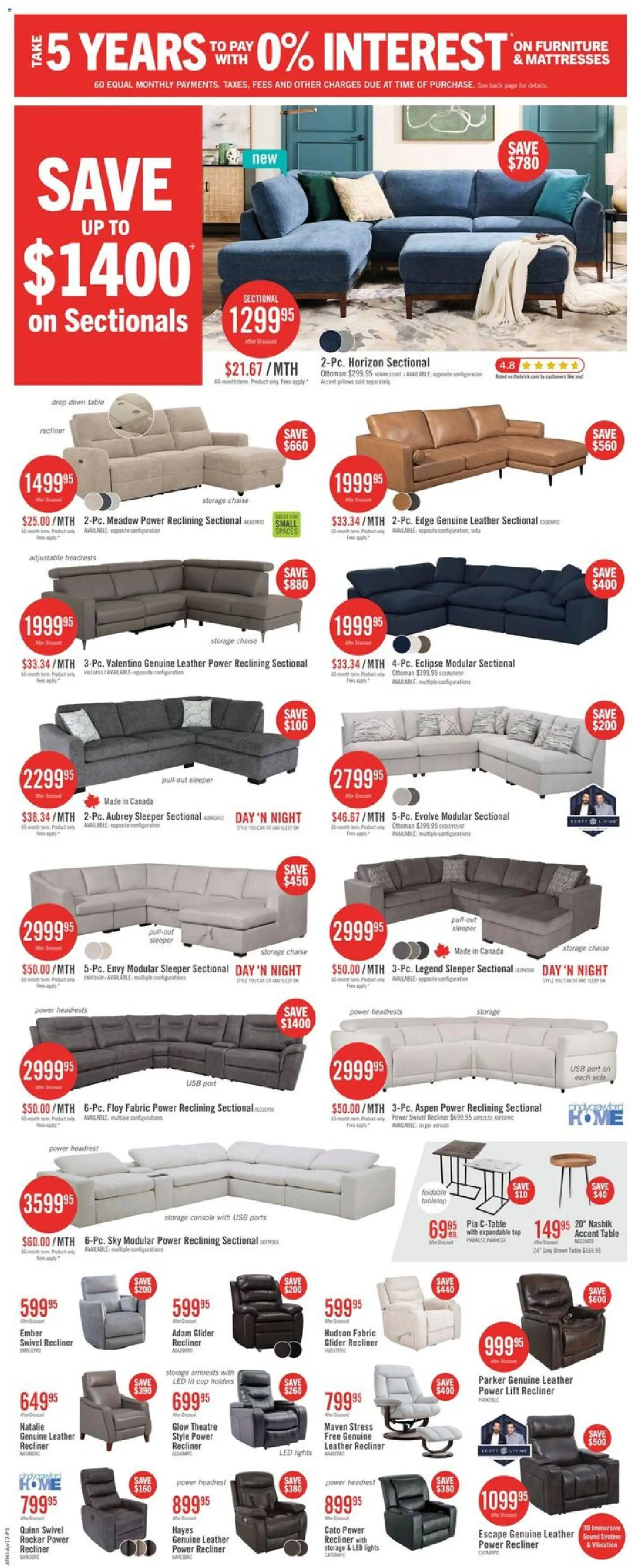 The Brick weekly flyer / circulaire - page 5- valid from Apr 17, 2026