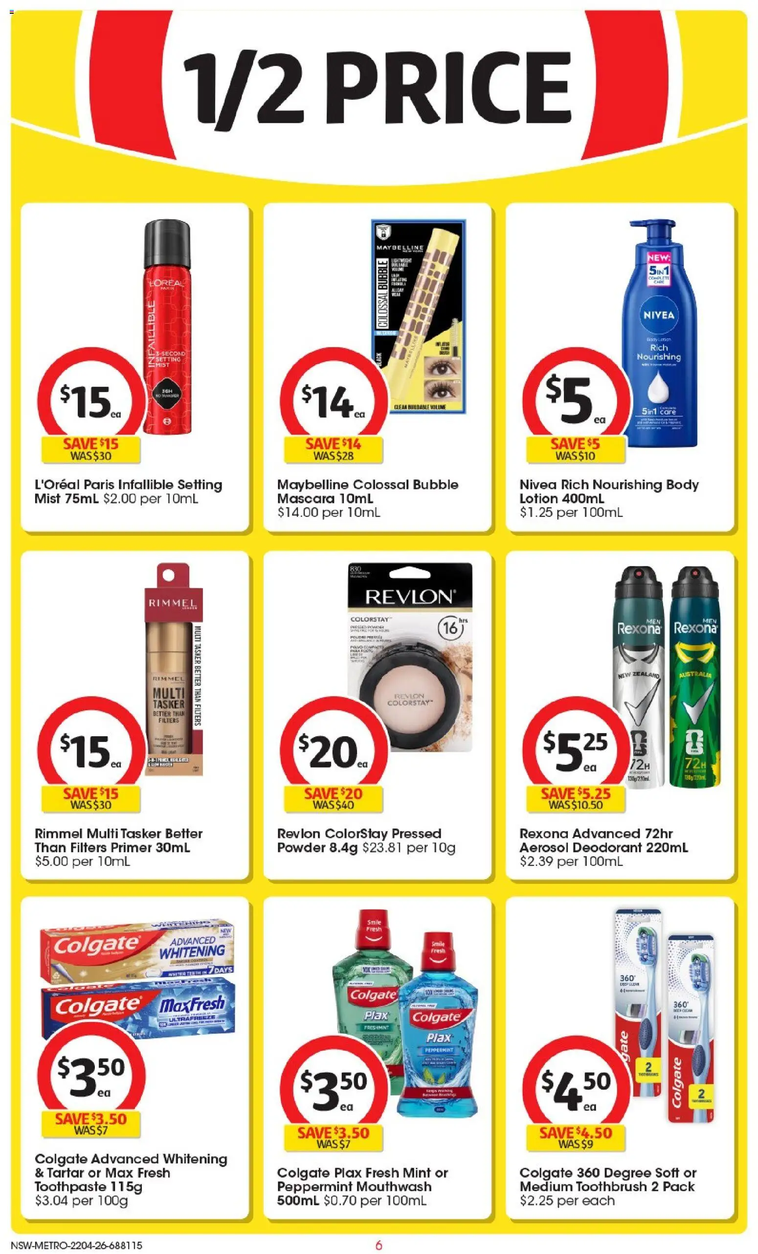 Coles catalogue  - page 6- valid from 22/04/2026
