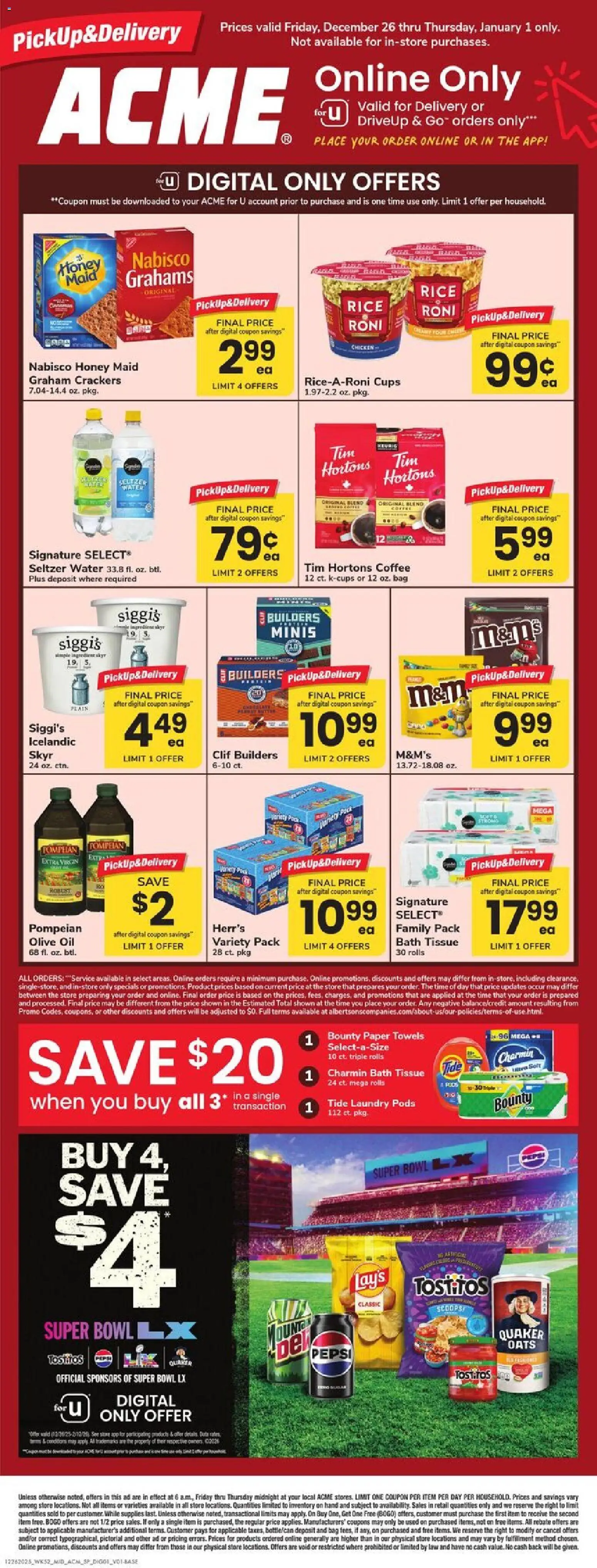 Acme Specialty Publication - page 1- valid from 12/26/2025