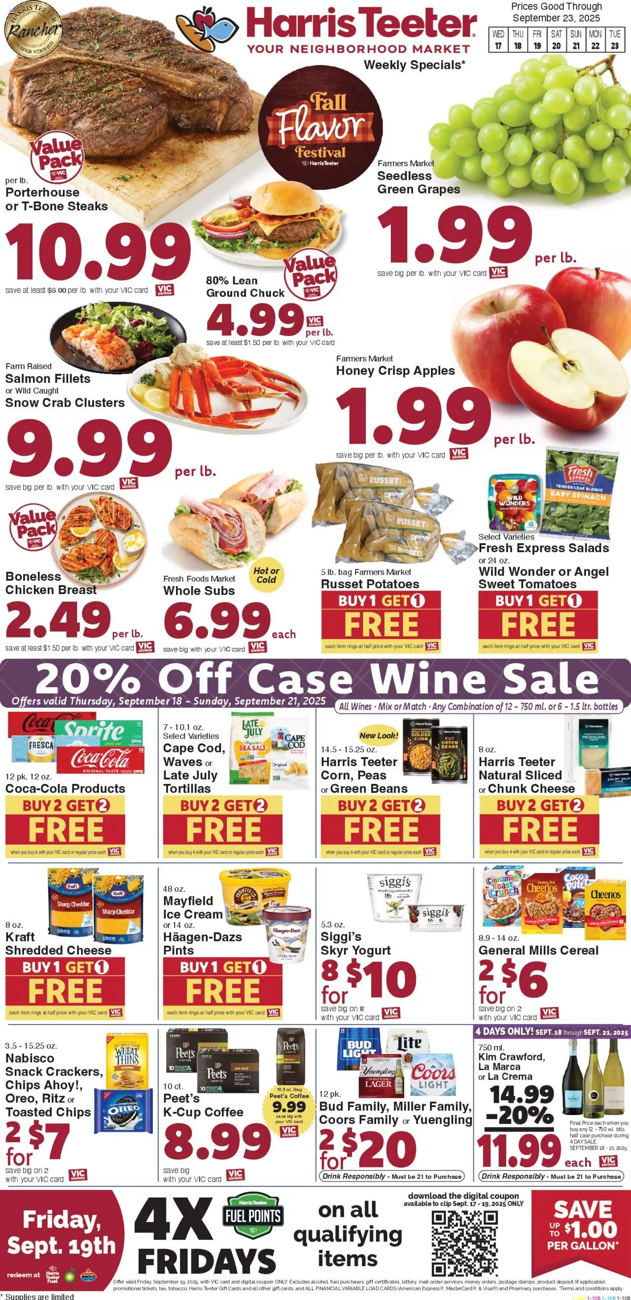 Harris Teeter Weekly Ad - page 1- valid from 09/17/2025