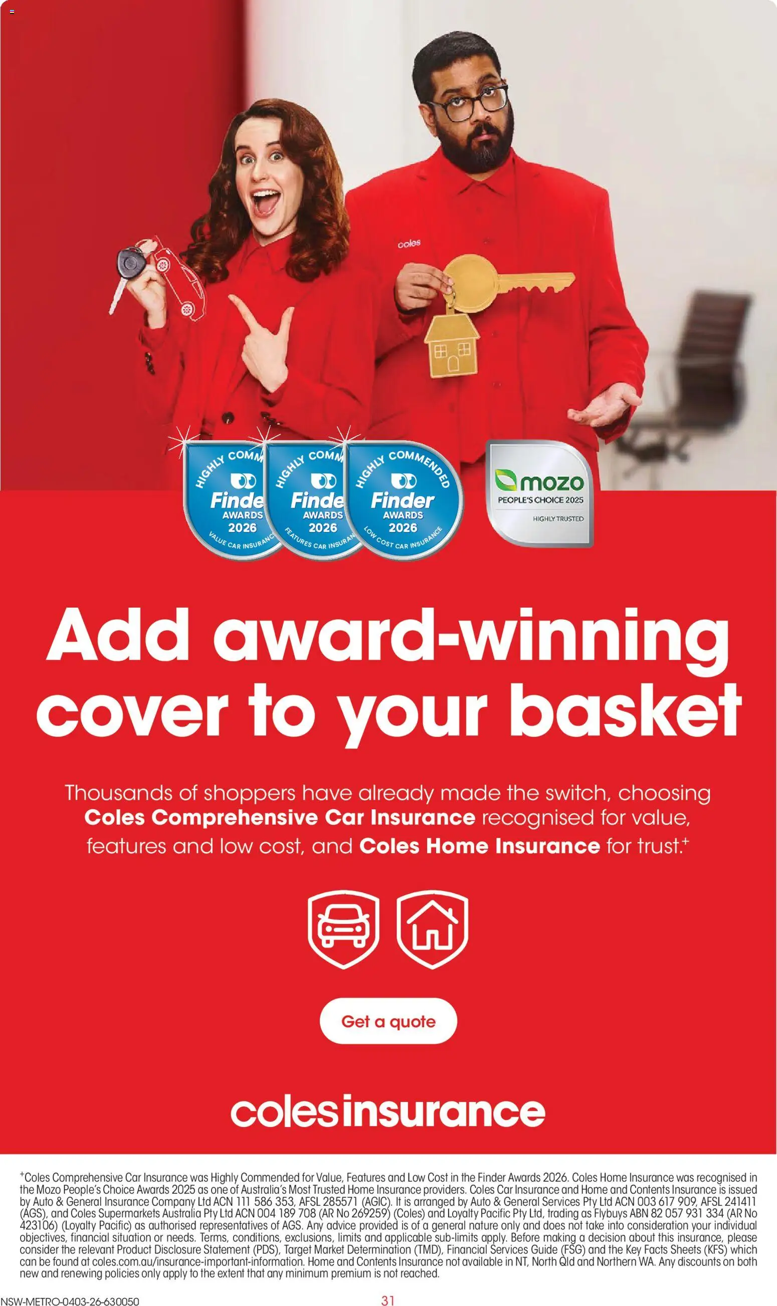 Coles catalogue  - page 31- valid from 04/03/2026