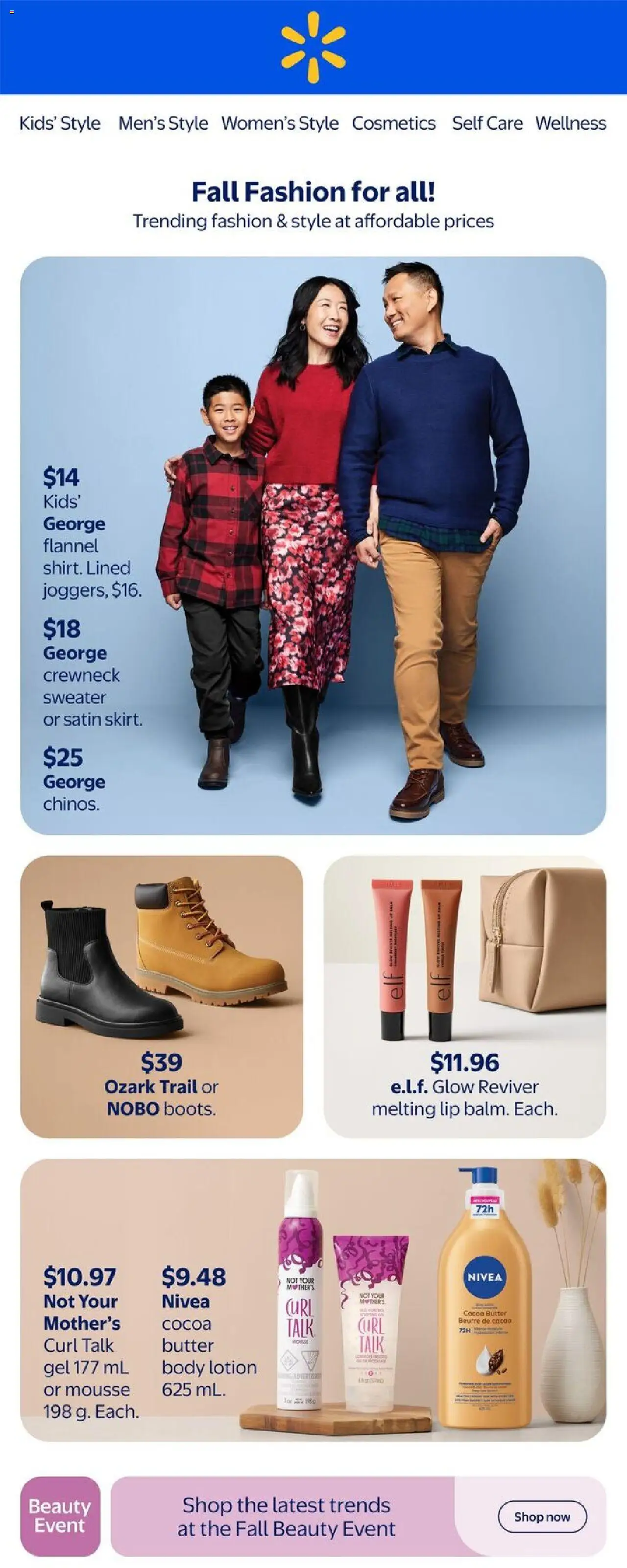 Walmart - Fall Fashion for all! - page 1- valid from Sep 25, 2025