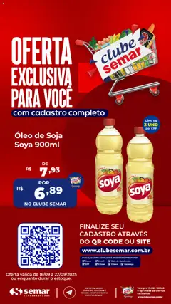 Pré-visualização Semar Supermercado - Ofertas Exclusivas válida a partir de 16/09/2025