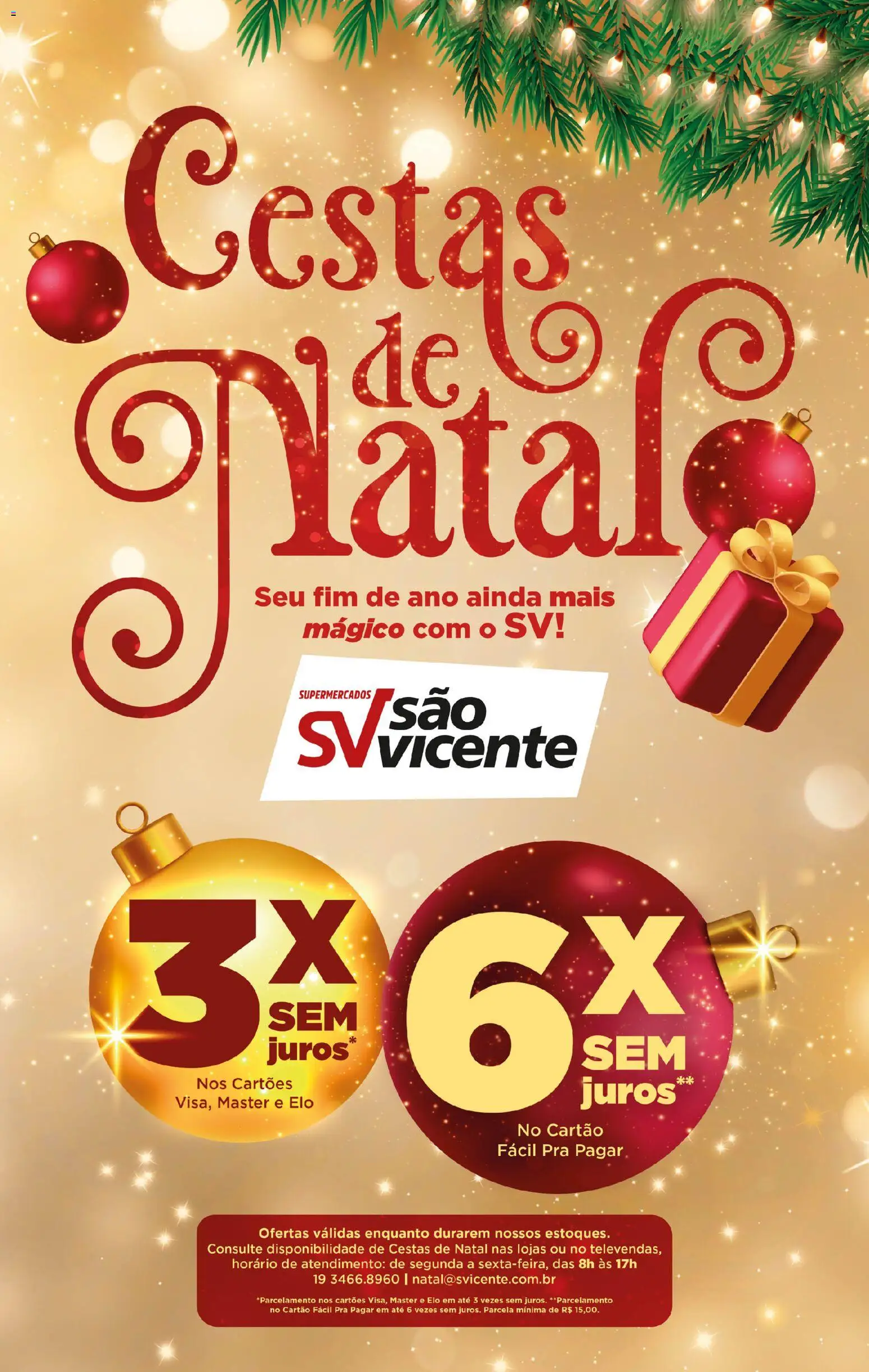 Supermercados São Vicente - Ofertas Cestas de Natal - página 1- válido a partir de 24/10/2025
