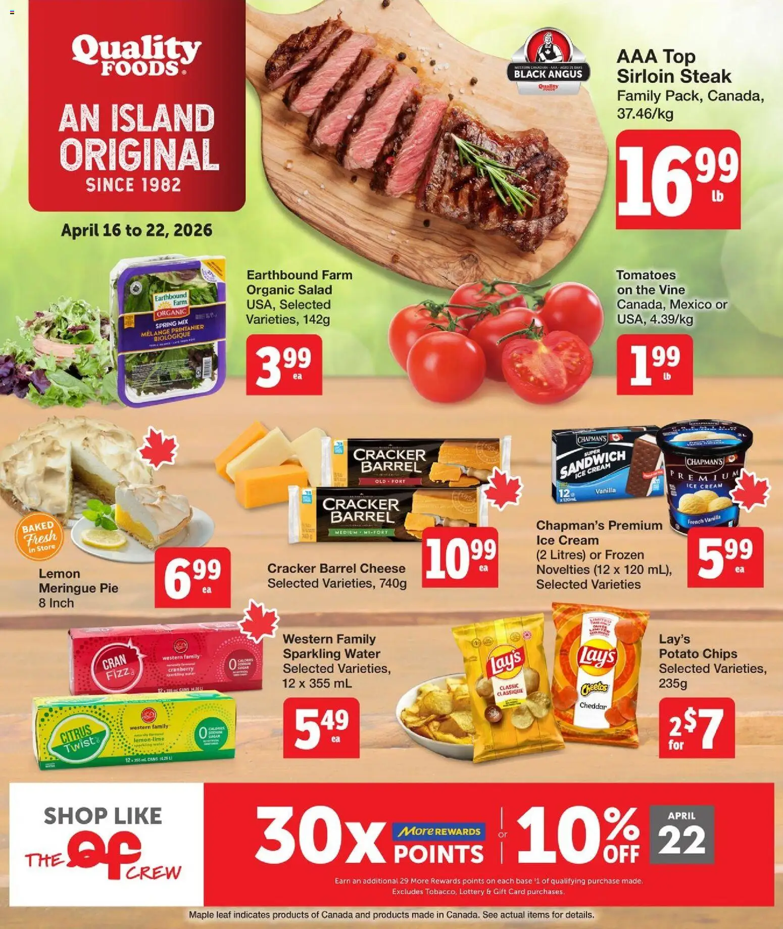 Quality Foods weekly flyer / circulaire - page 1- valid from Apr 16, 2026