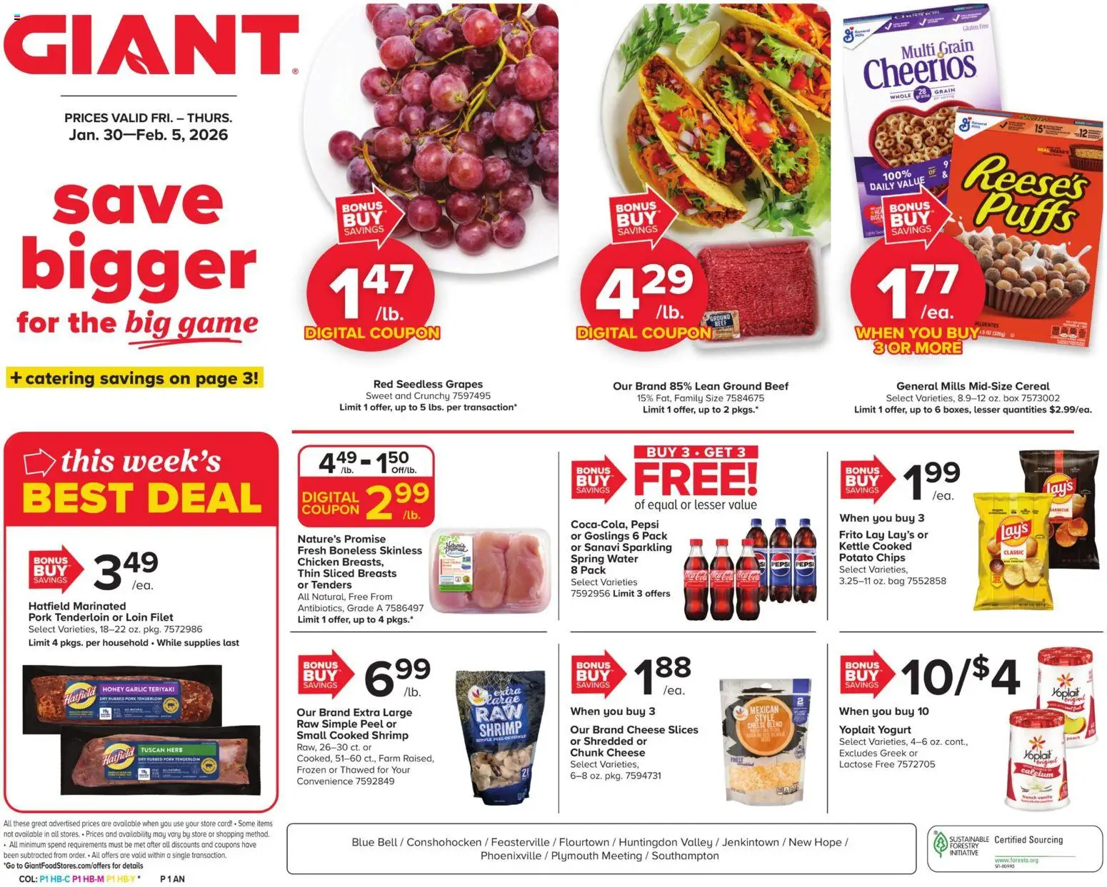 Giant Weekly Ad - page 1- valid from 01/30/2026