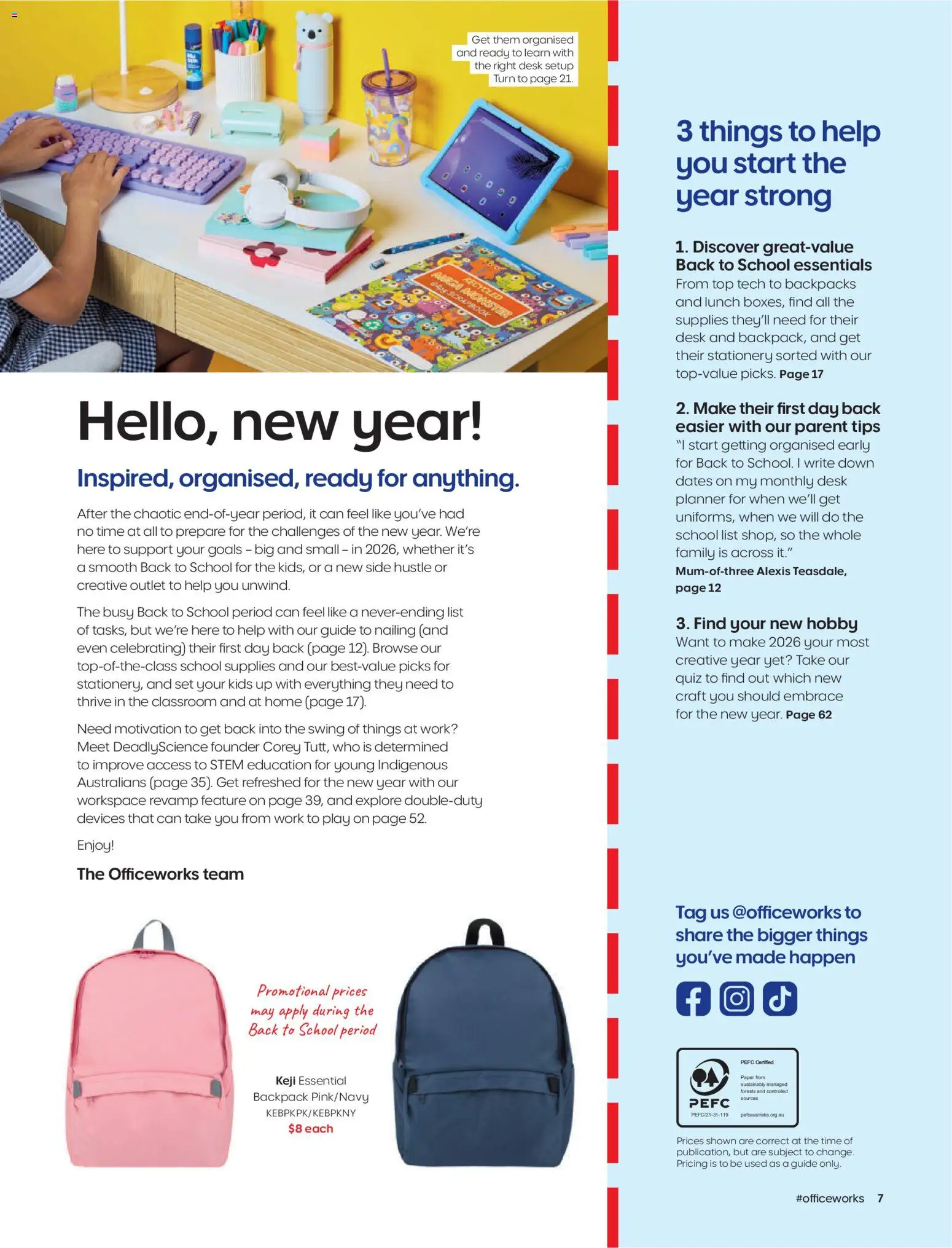 Officeworks Magazine - page 7- valid from 01/01/2026