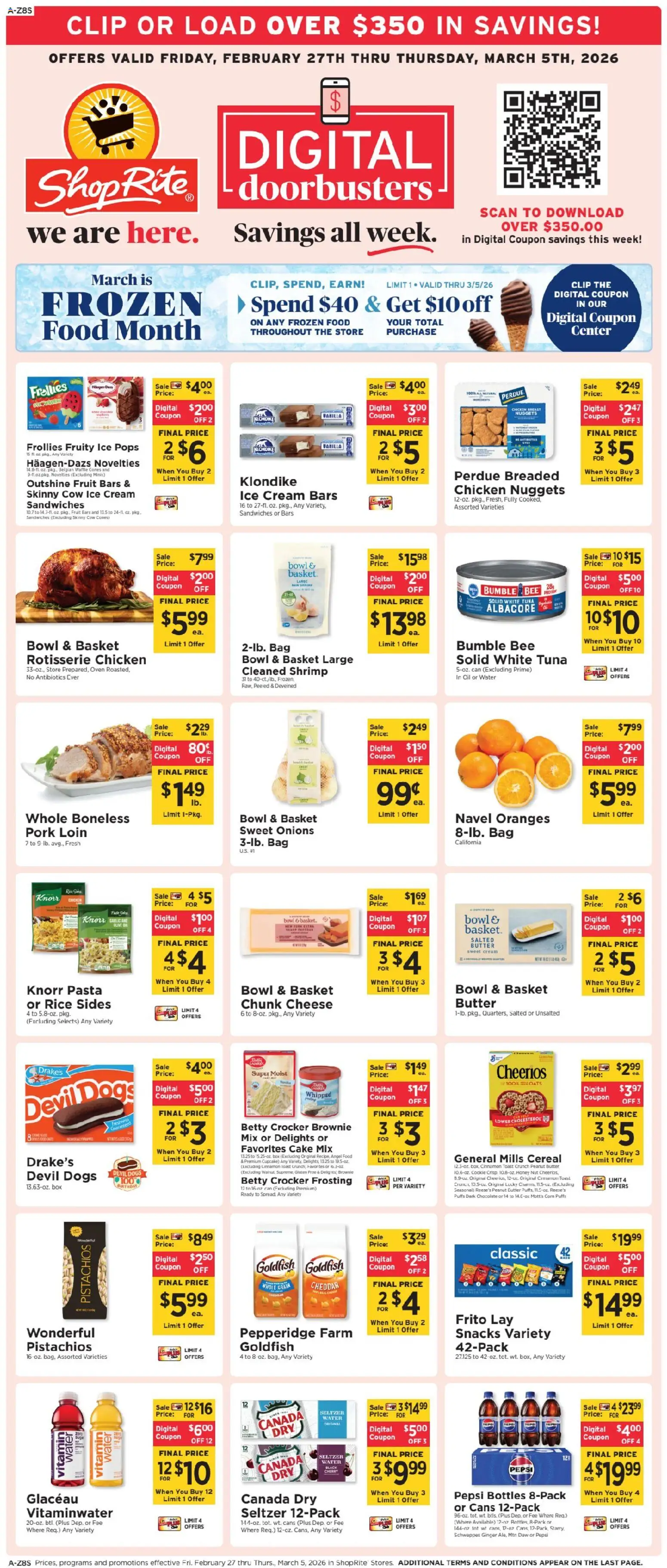 ShopRite Weekly Ad - page 1- valid from 02/27/2026