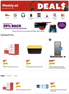 Preview Staples Weekly Ad valid from 10/19/2025