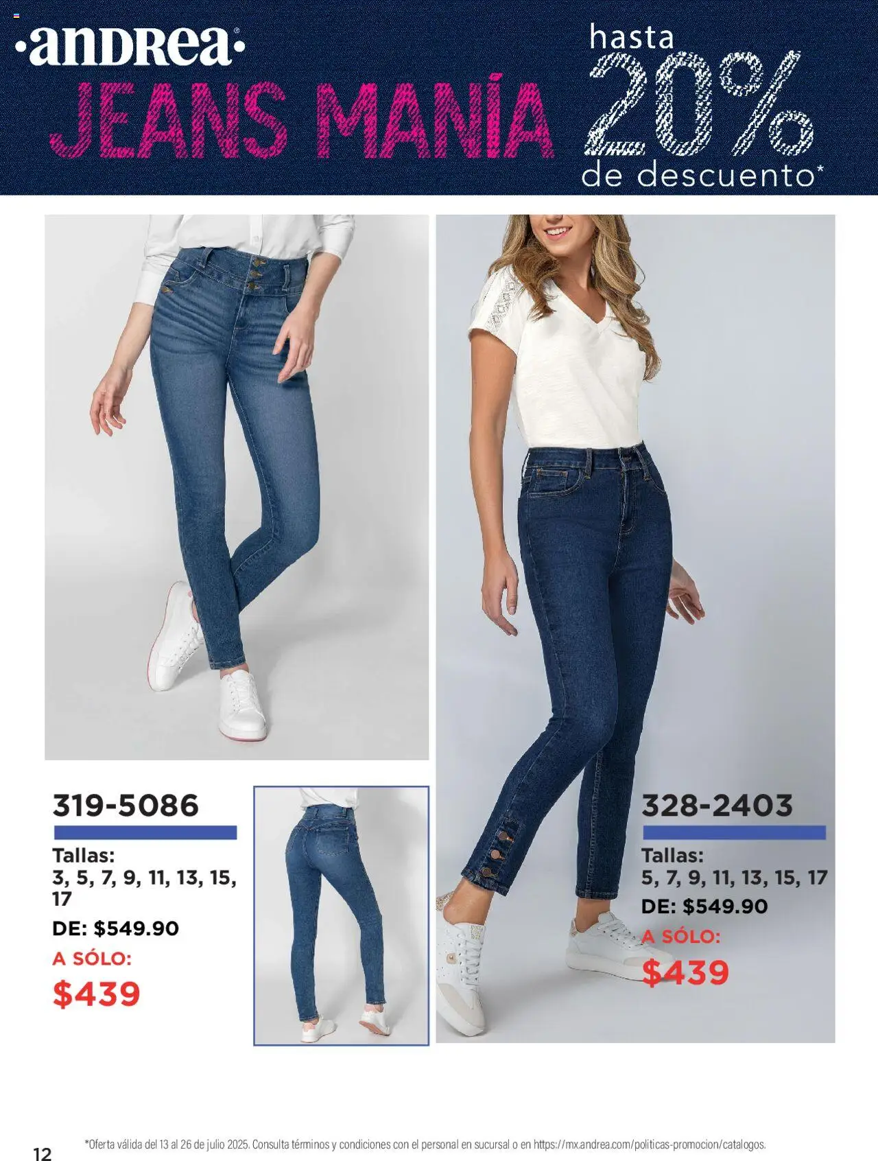 Andrea catálogo Denim Manía - página 12- válido desde 13/07/2025