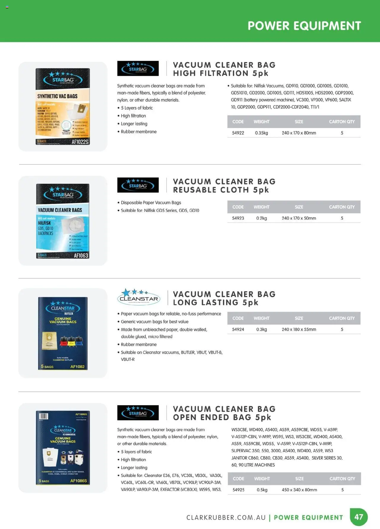 Clark Rubber Catalogue  - page 47- valid from 05/05/2025