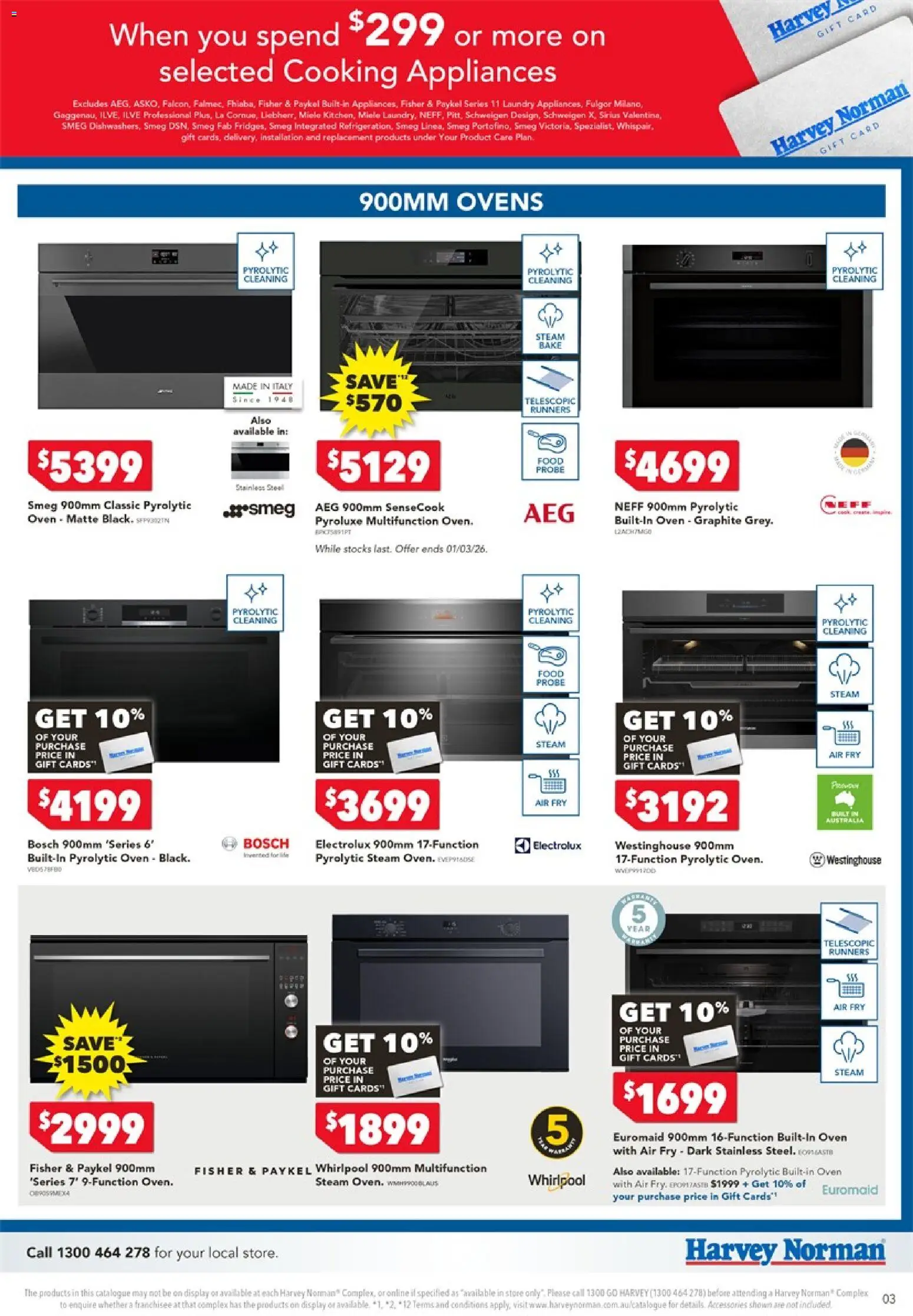 Harvey Norman Cooking Gift Card - page 3- valid from 20/02/2026
