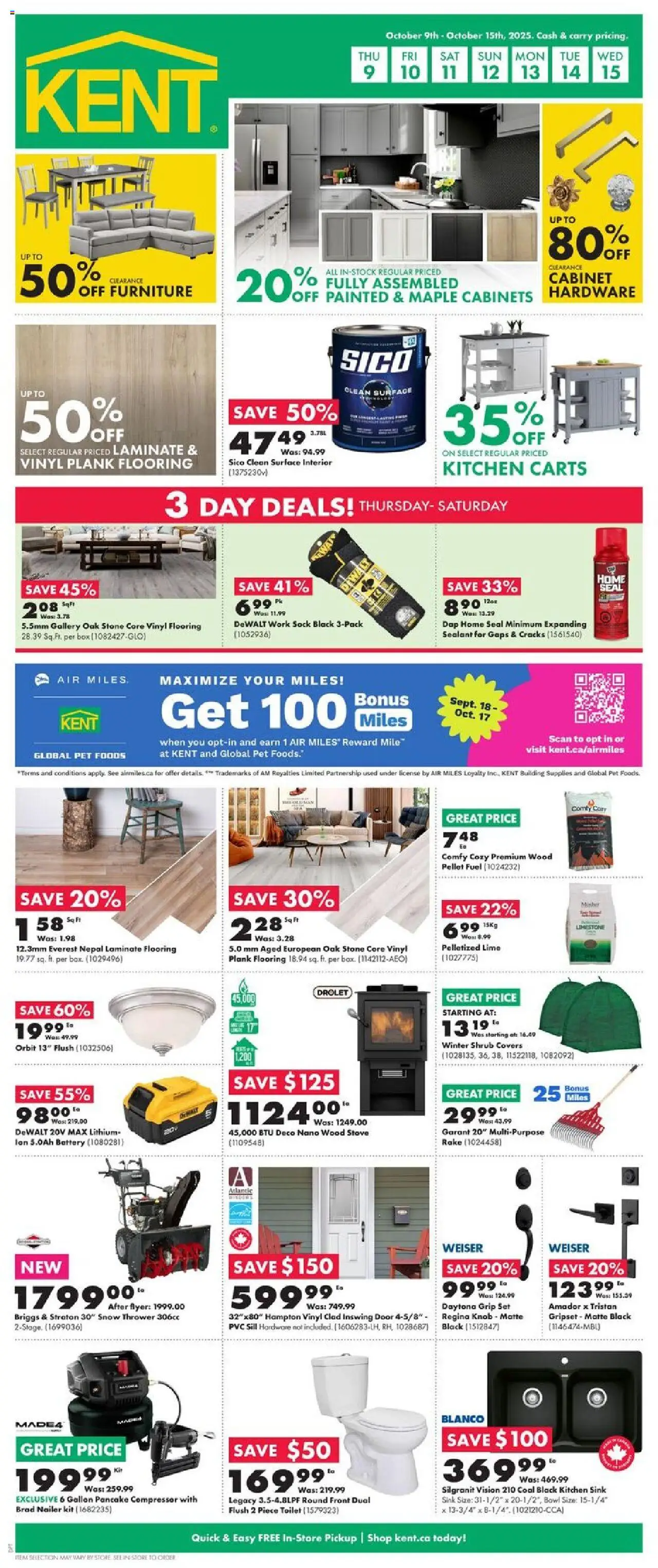 Kent weekly flyer / circulaire - page 1- valid from Oct 9, 2025