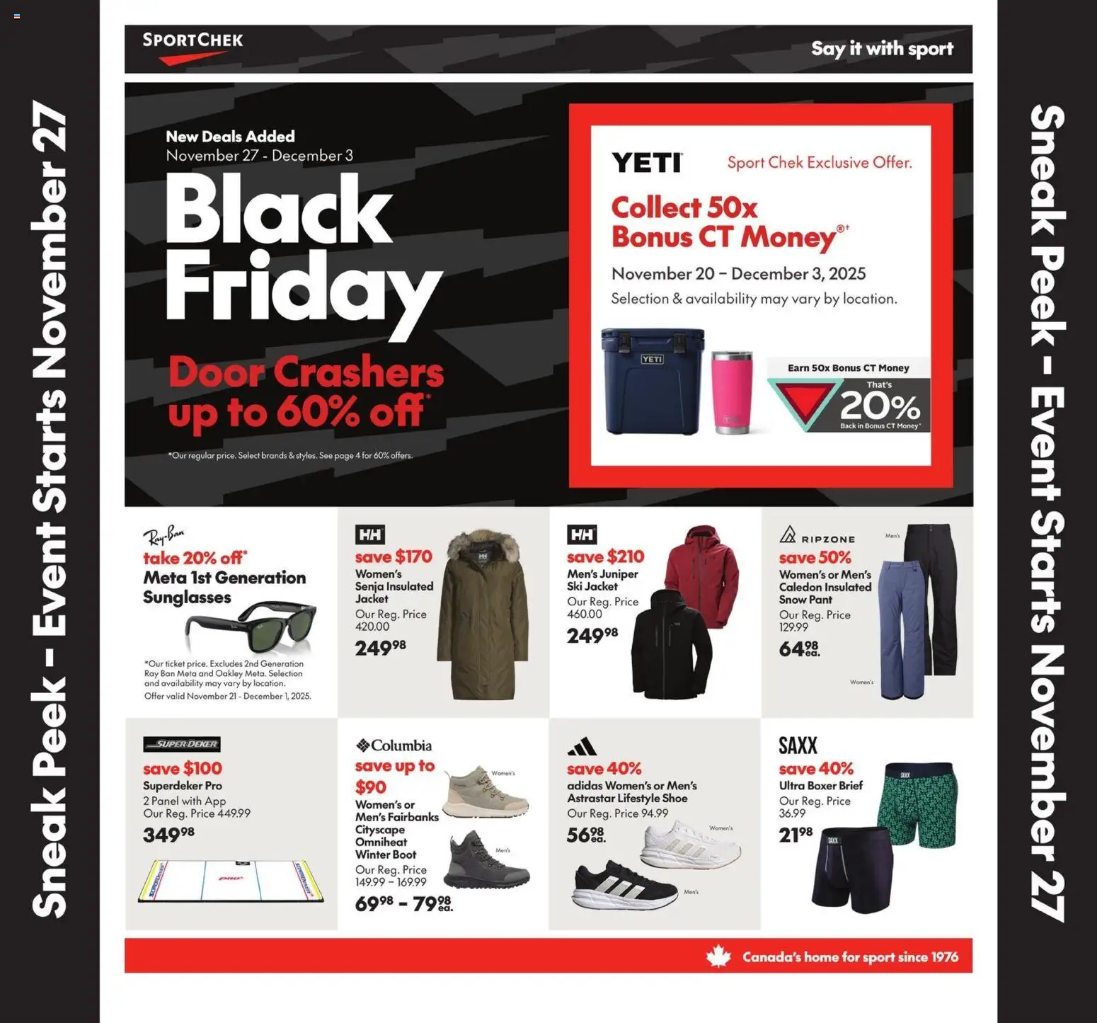 Sport Chek Black Friday Flyer - page 1- valid from Nov 27, 2025