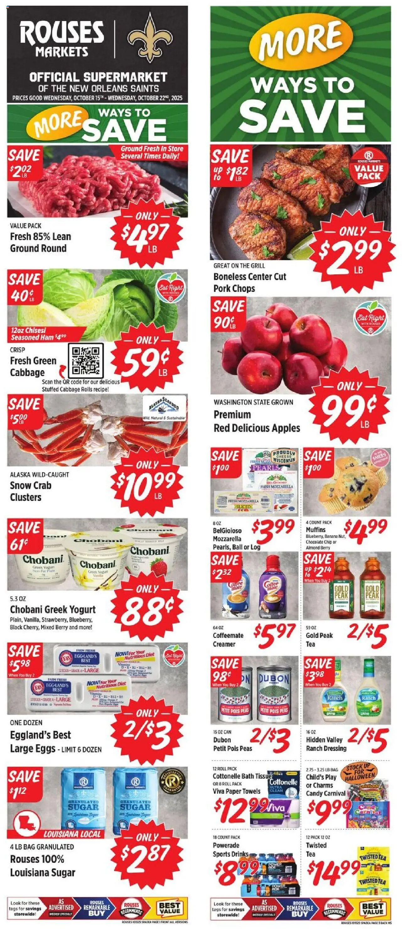 Rouses Weekly Ad - MS - page 1- valid from 10/15/2025