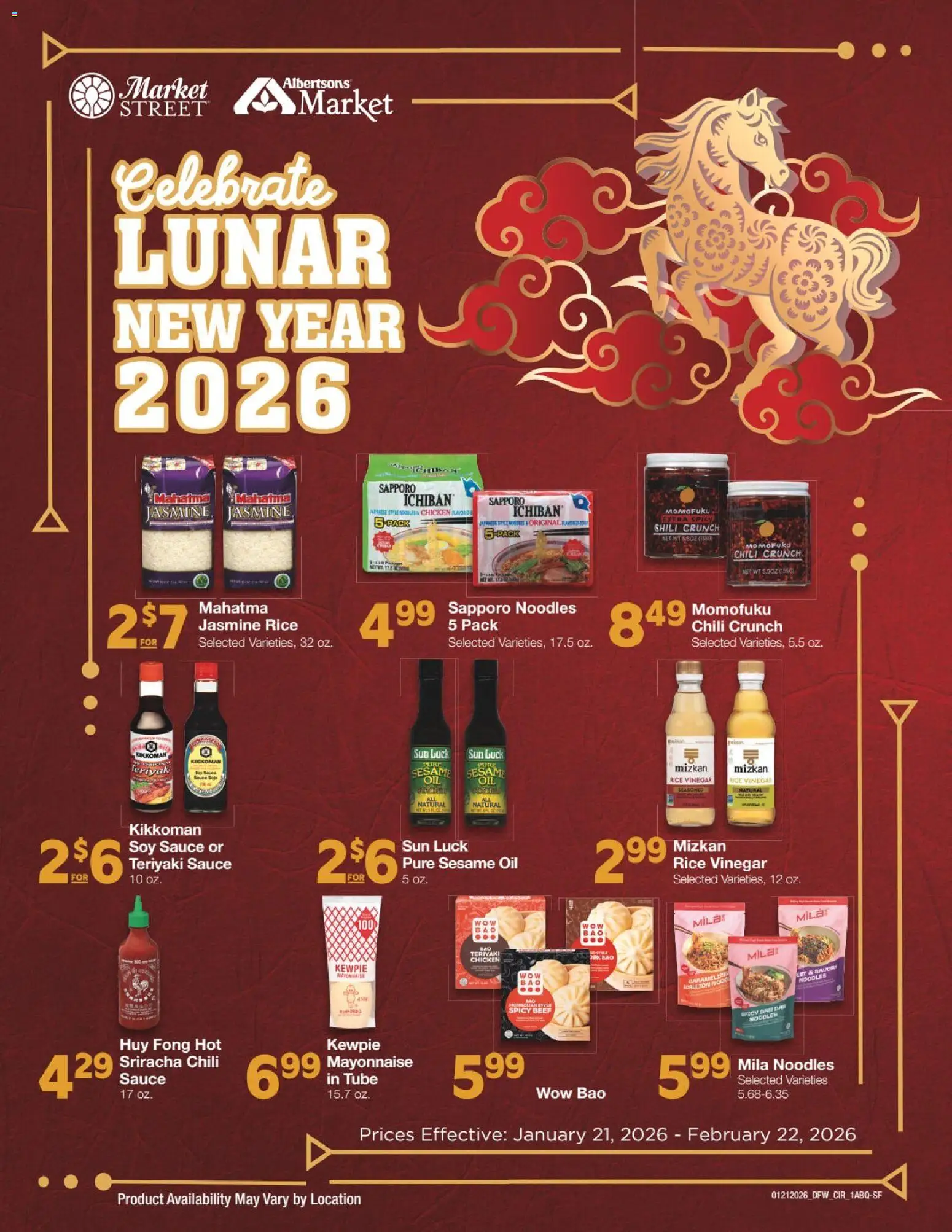 United Supermarkets Celebrate Lunar New Year 2026 - page 1- valid from 01/20/2026