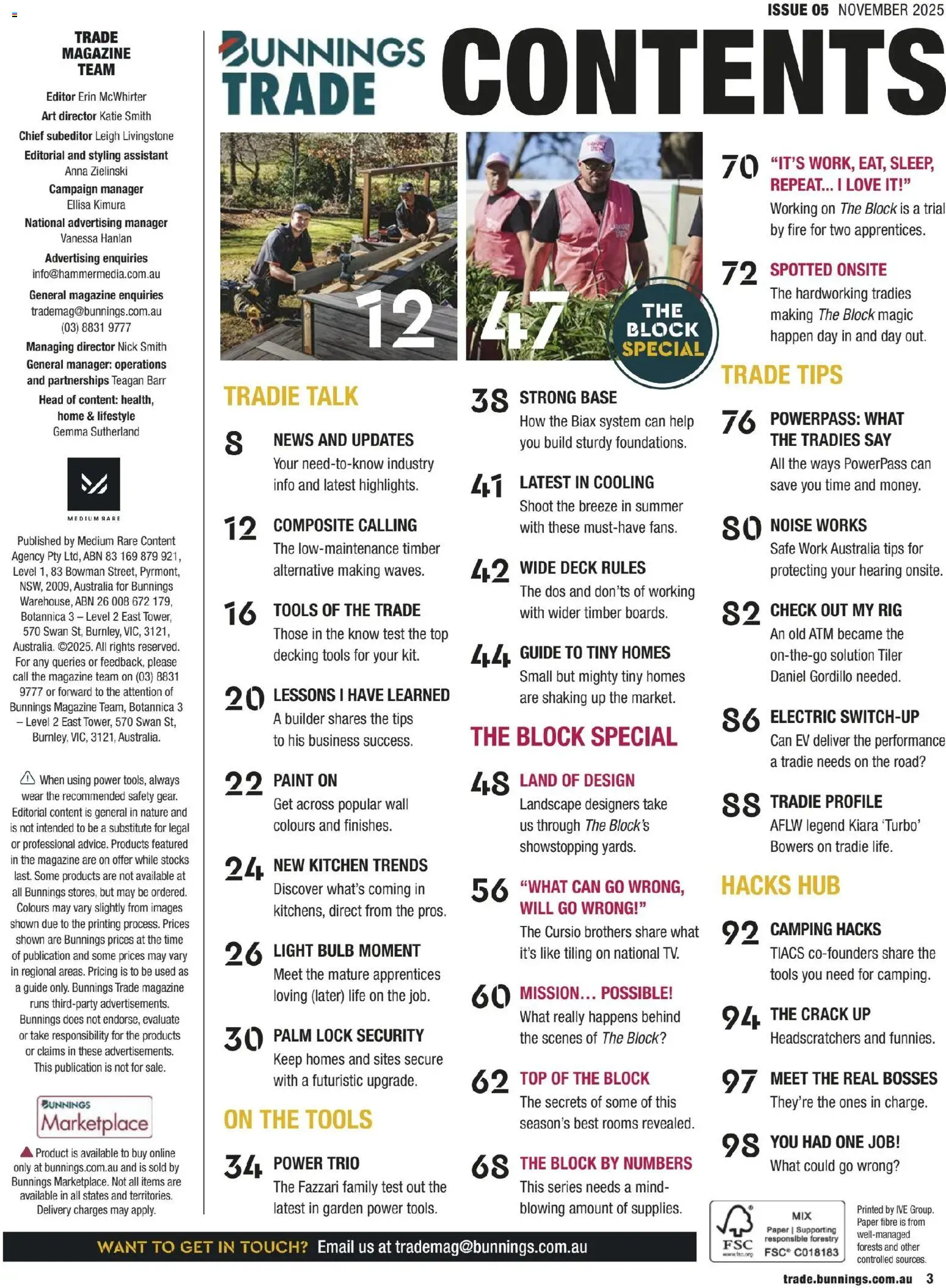 Bunnings Warehouse Trade Magazine November 2025 - page 3- valid from 01/11/2025