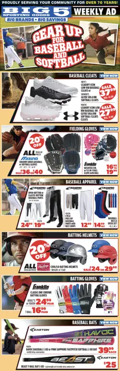 Preview Big 5 Sporting Goods Weekly Ad valid from 02/20/2026