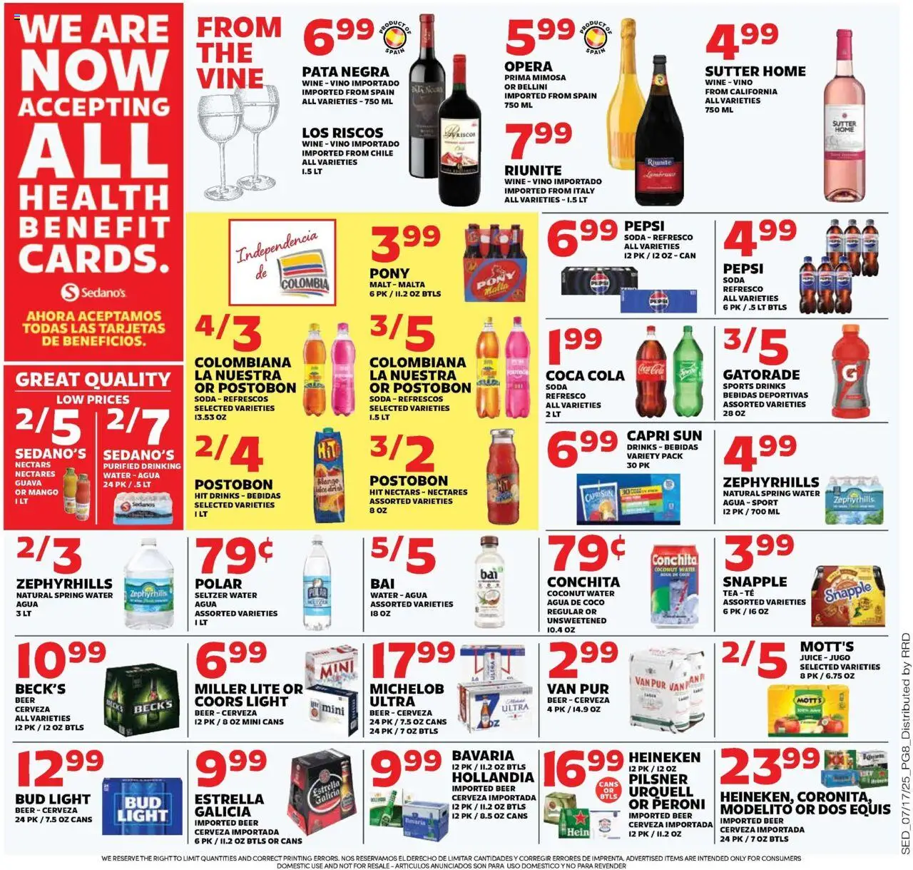 Sedano's Weekly Ad - page 8- valid from 07/16/2025