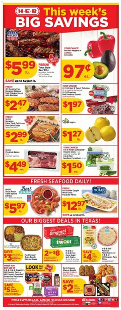 Preview H-E-B Weekly Ad valid from 10/22/2025