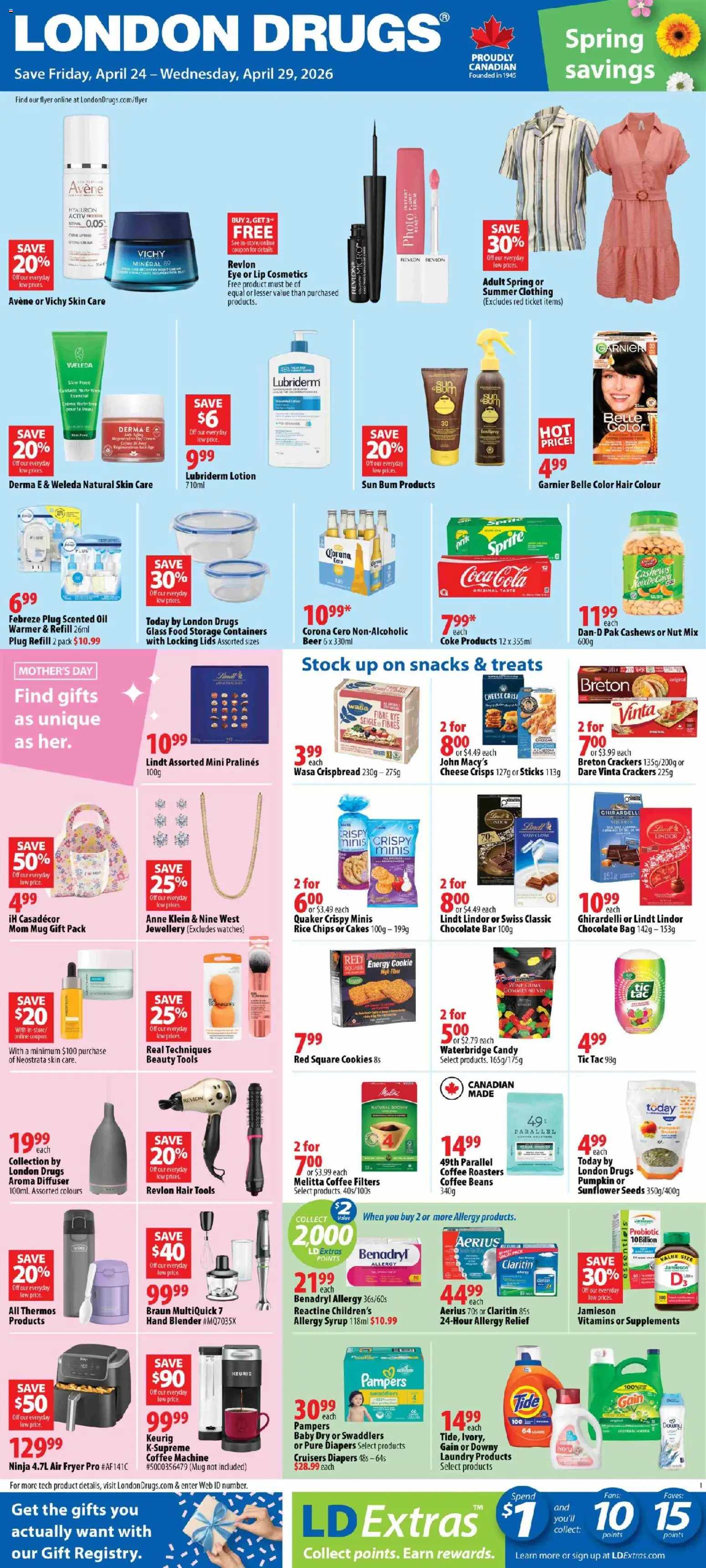 London Drugs weekly flyer / circulaire - page 1- valid from Apr 24, 2026