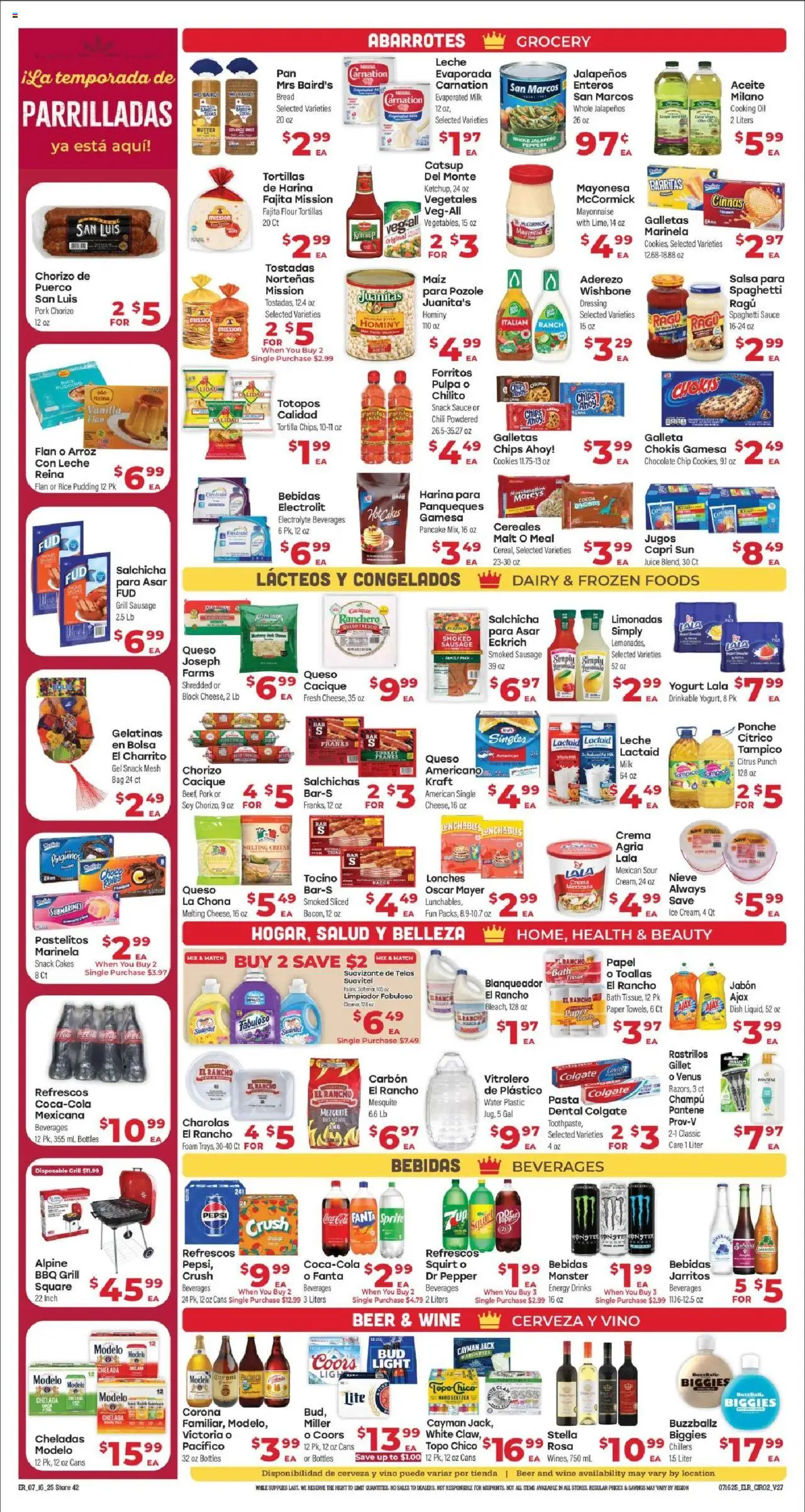 El Rancho Weekly Ad - page 2- valid from 07/16/2025