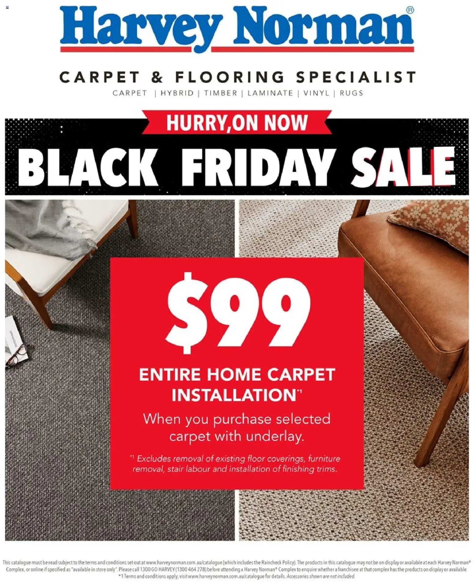 Harvey Norman Carpet & Flooring Black Friday Sale - page 1- valid from 13/11/2025