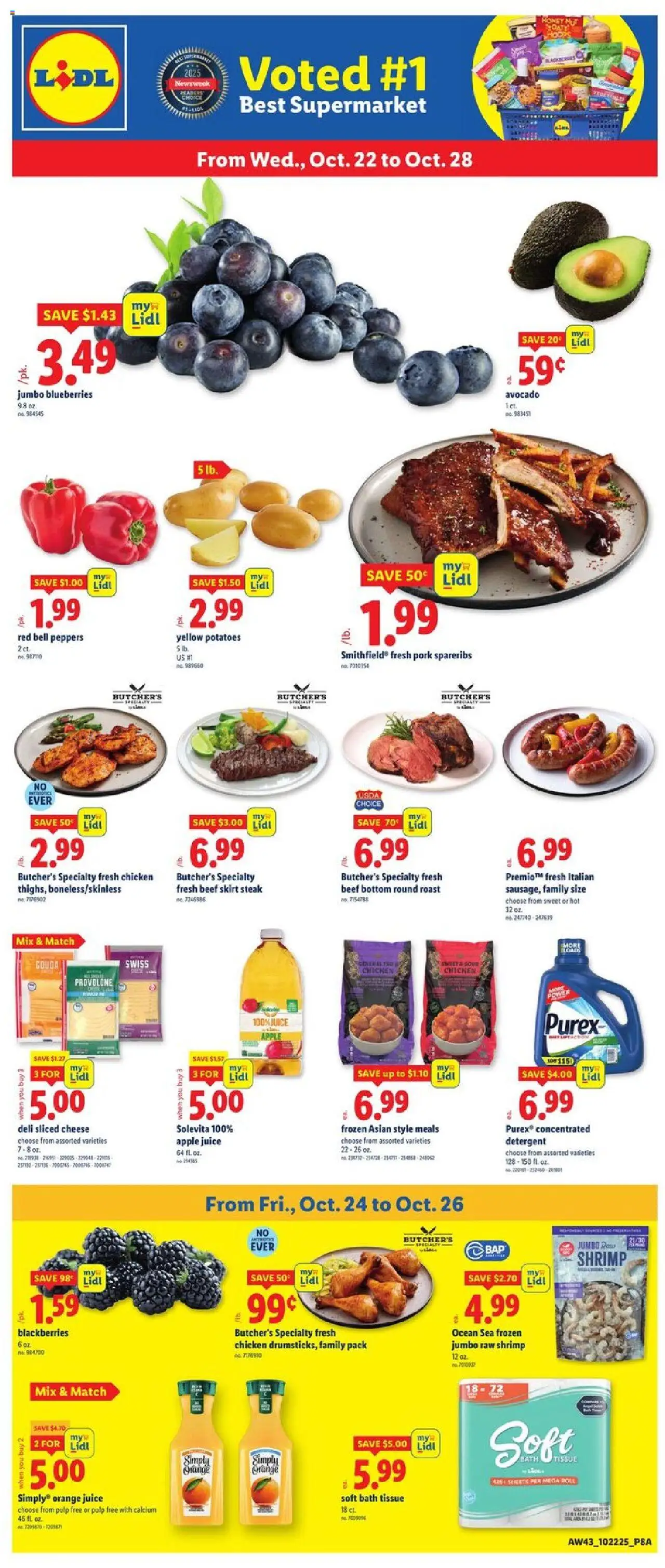 Lidl Weekly Ad - NY - page 1- valid from 10/22/2025