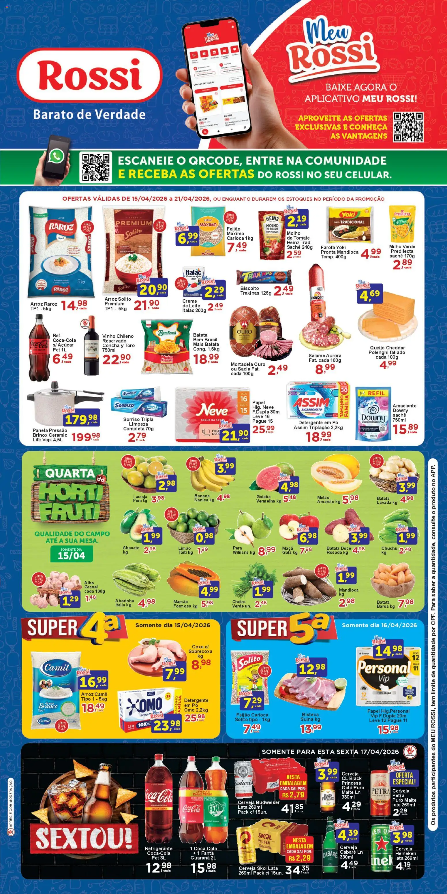Rossi Supermercados - Ofertas da semana - página 1- válido a partir de 15/04/2026
