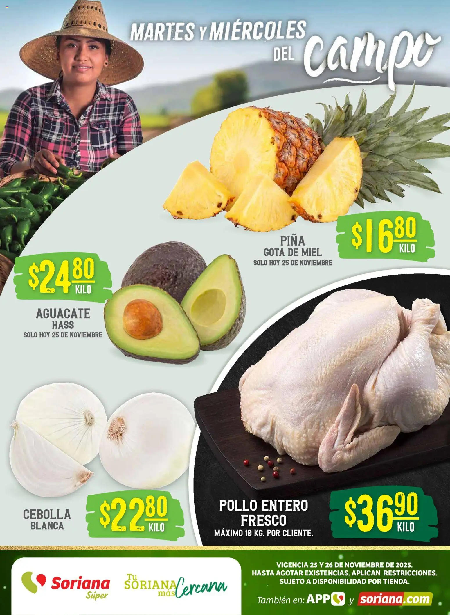 Soriana - Martes y Miércoles del Campo Súper: Nuevo León, Ciudad Victoria y Tampico - página 1- válido desde 25/11/2025